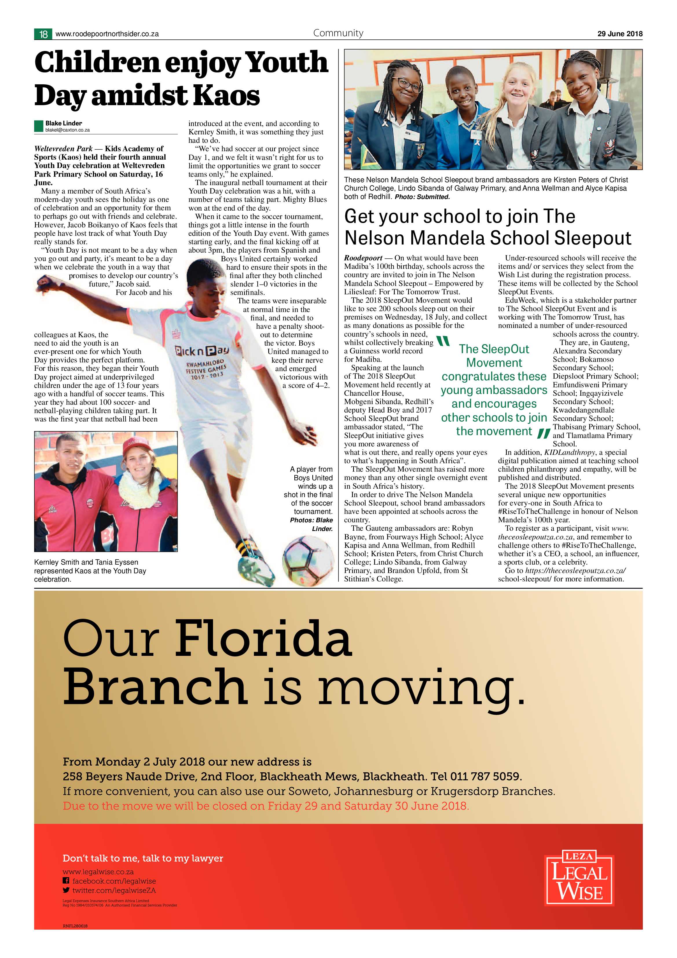 Roodepoort Northsider 29 June 2018 page 18