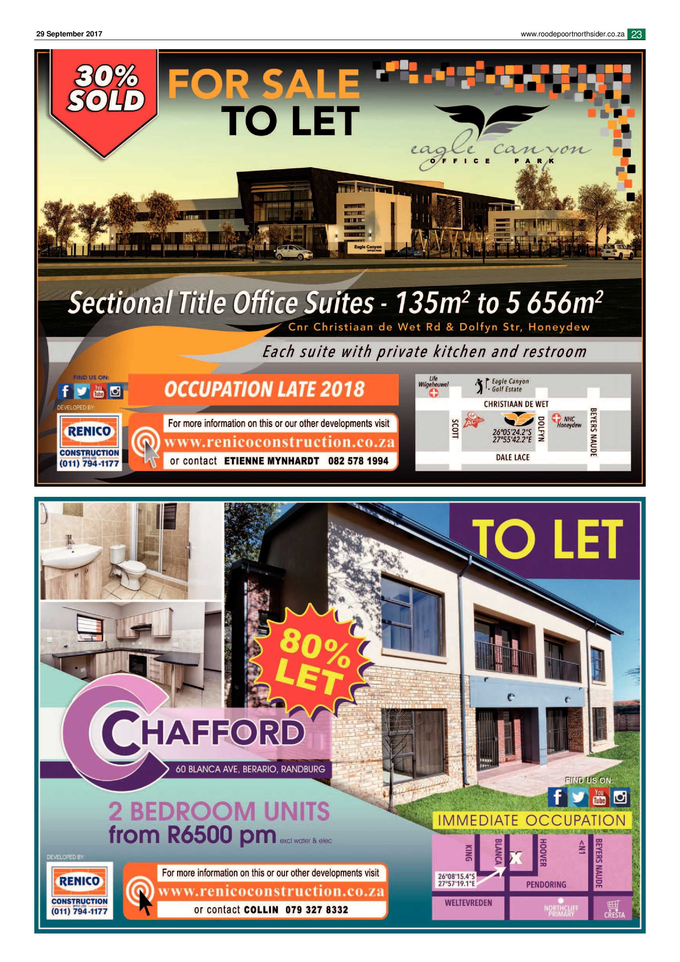 Roodepoort Northsider 29 September 2017 page 23