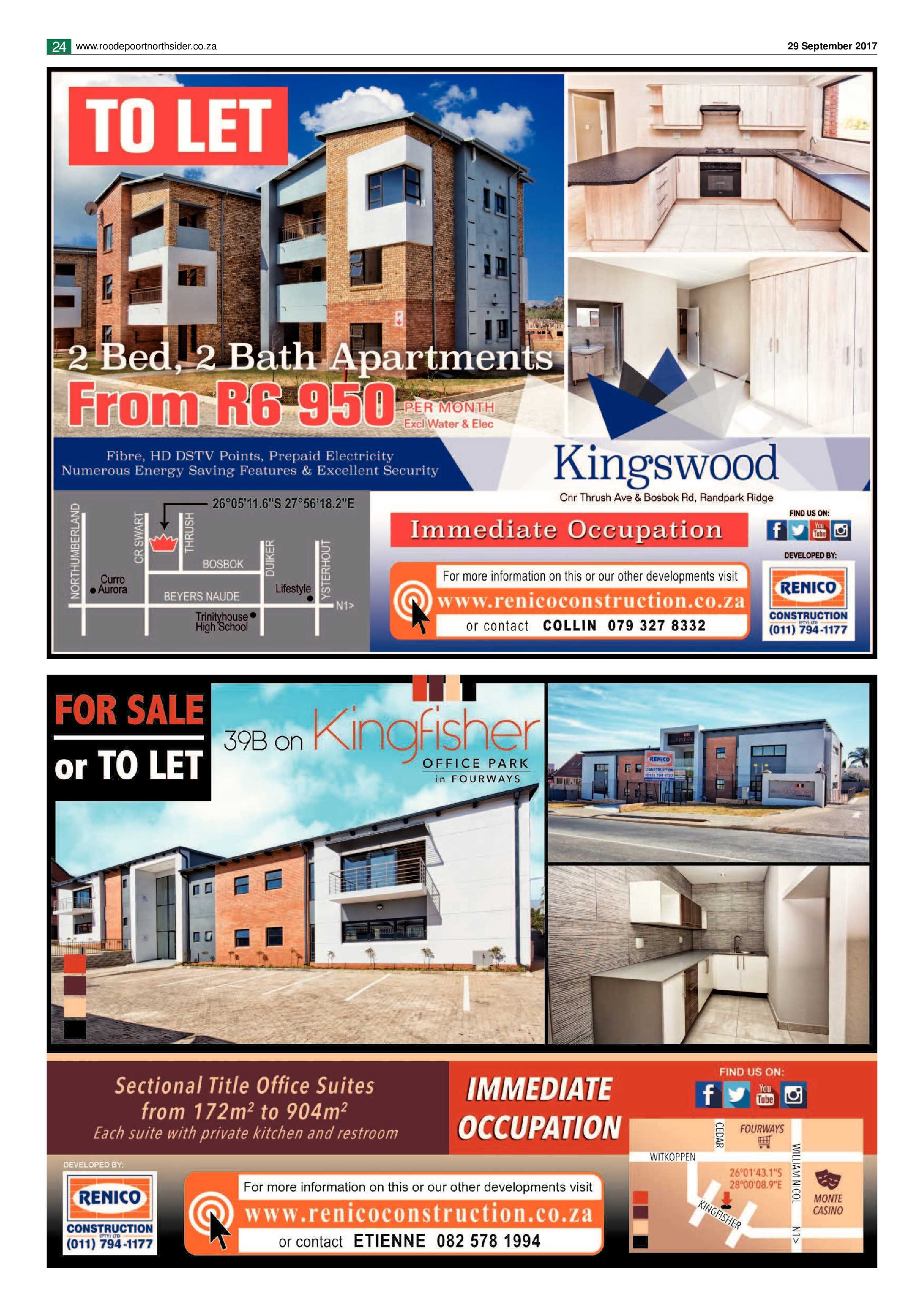 Roodepoort Northsider 29 September 2017 page 24