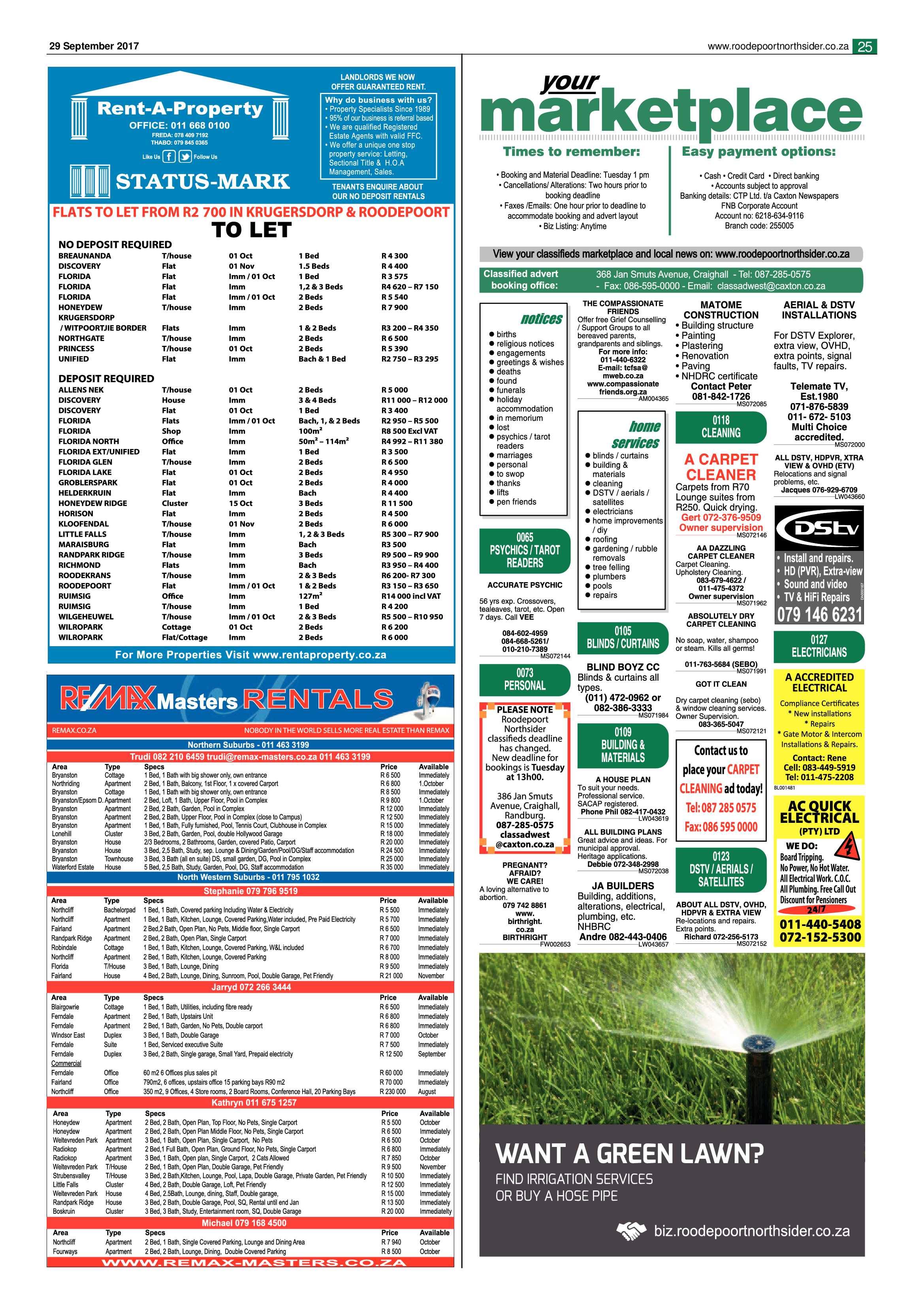 Roodepoort Northsider 29 September 2017 page 25