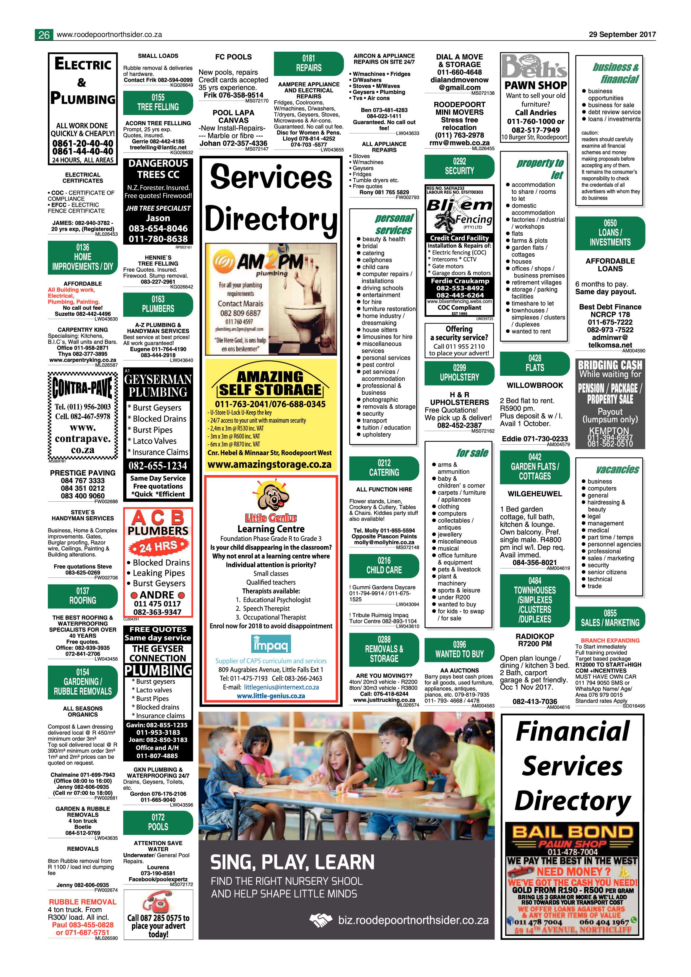 Roodepoort Northsider 29 September 2017 page 26