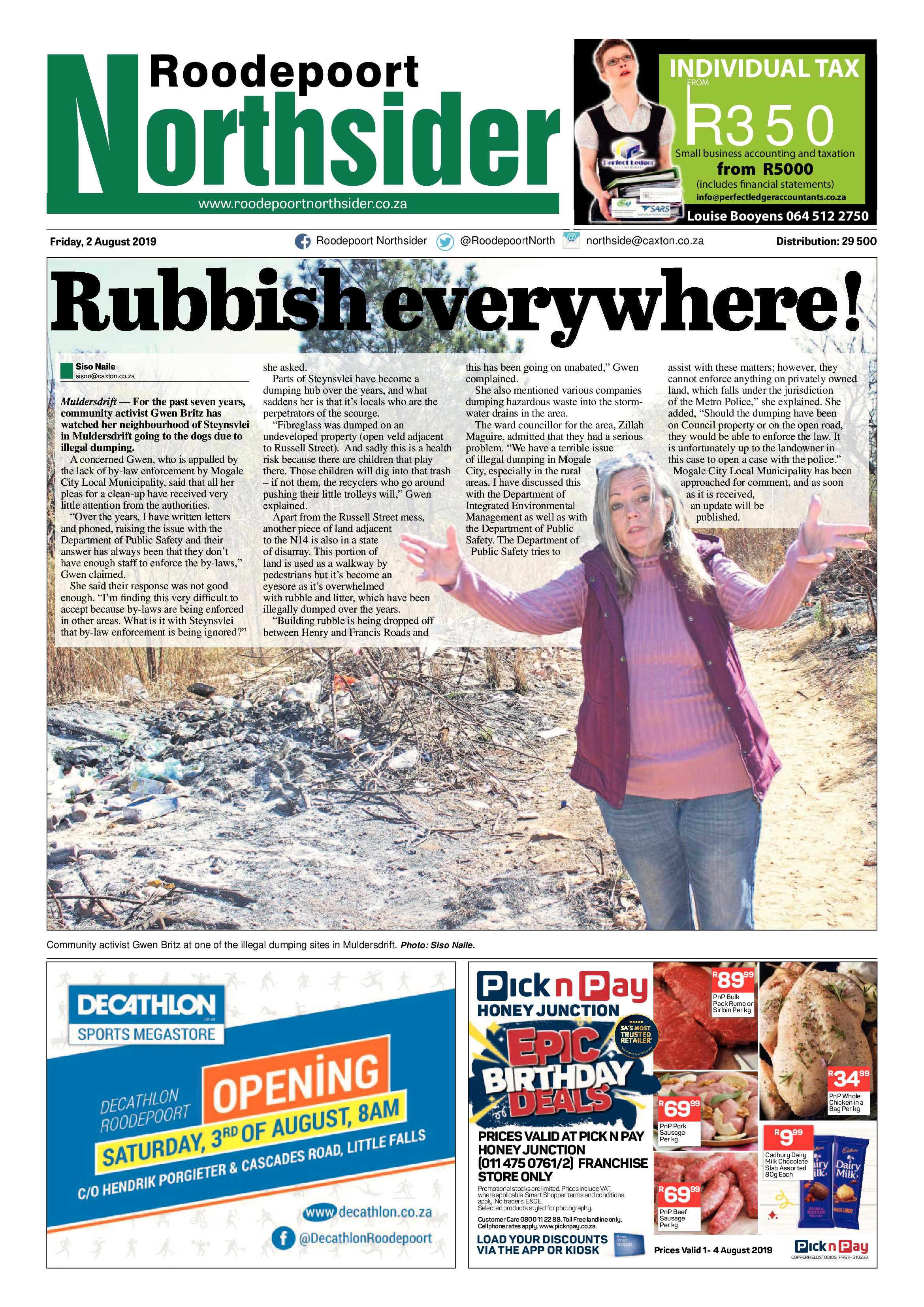 Roodepoort Northsider 2 August 2019 page 1