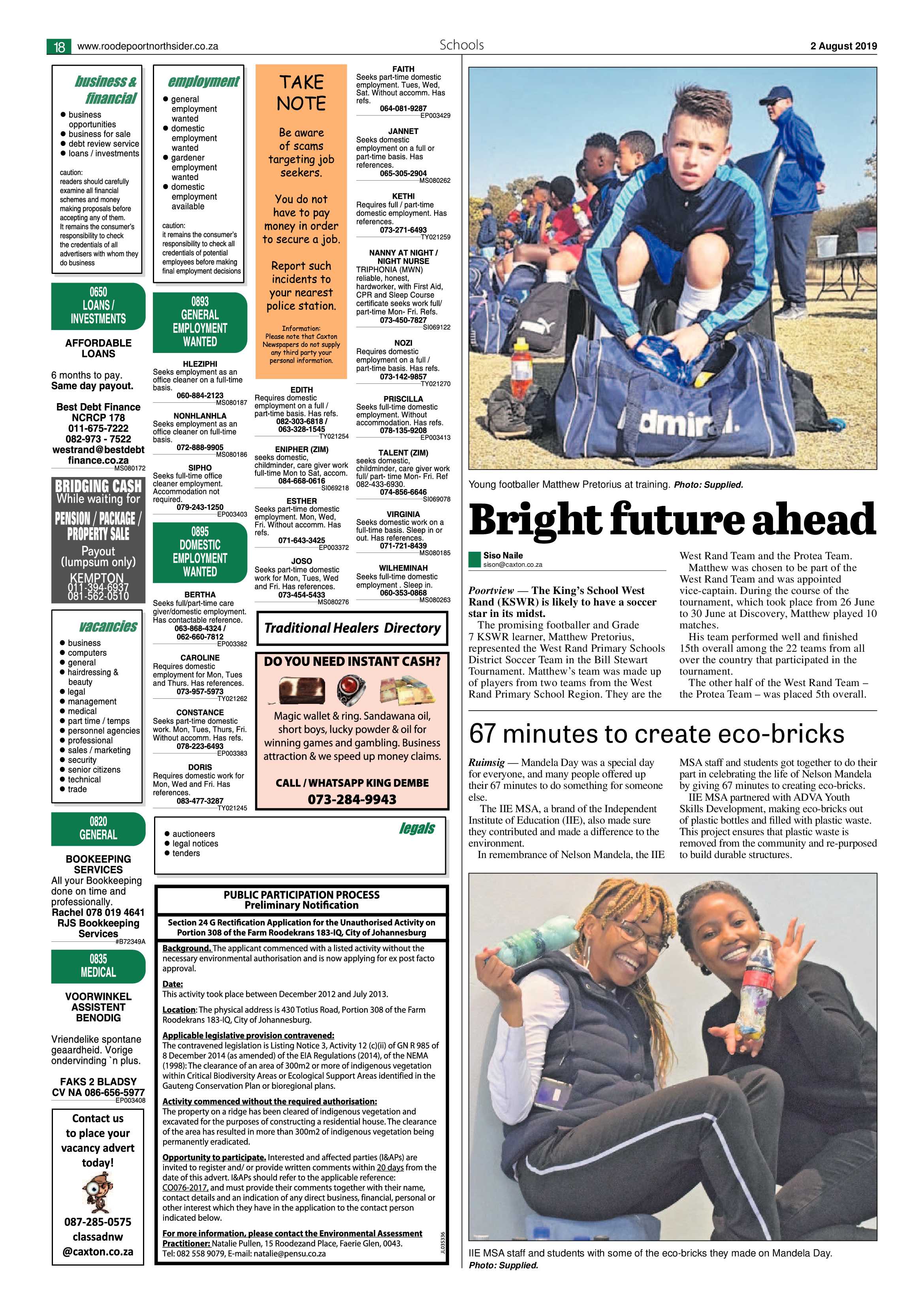 Roodepoort Northsider 2 August 2019 page 18