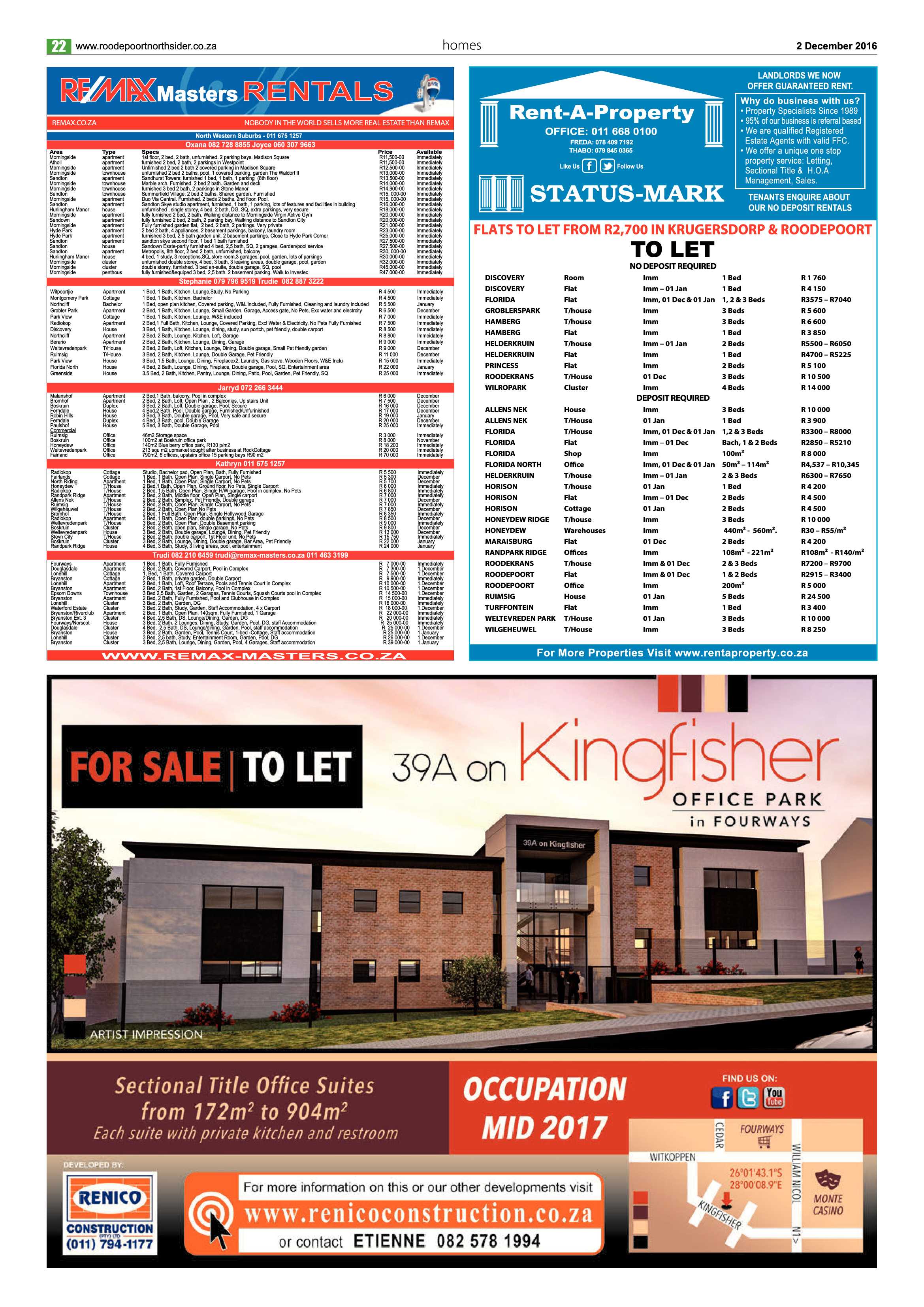 Roodepoort Northsider 2 December 2016 page 22