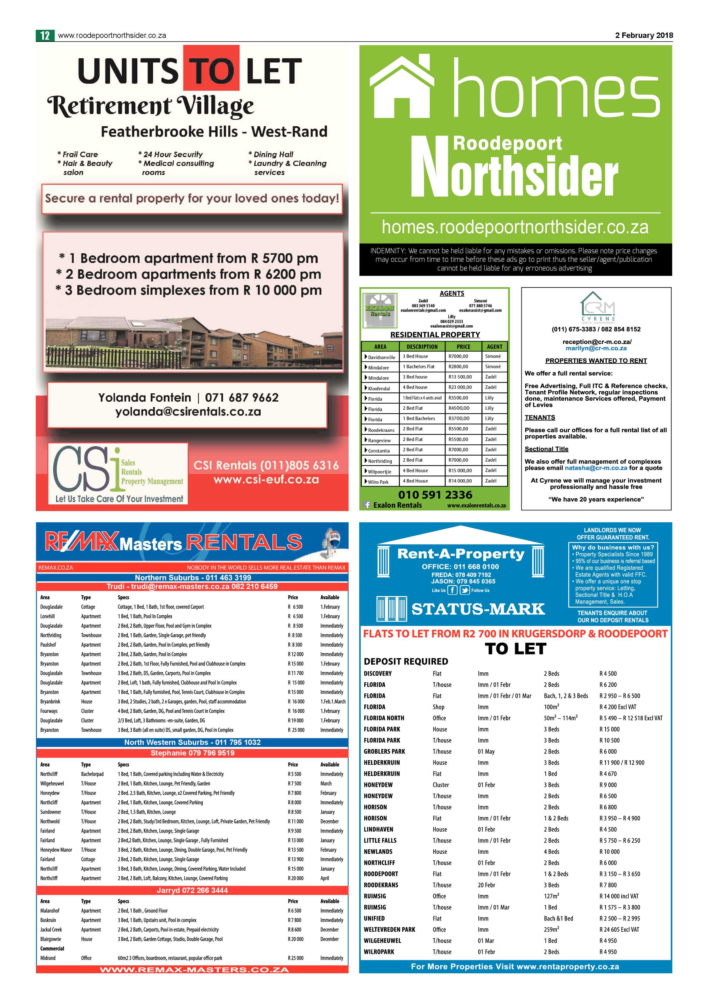 Roodepoort Northsider 2 February 2018 page 12