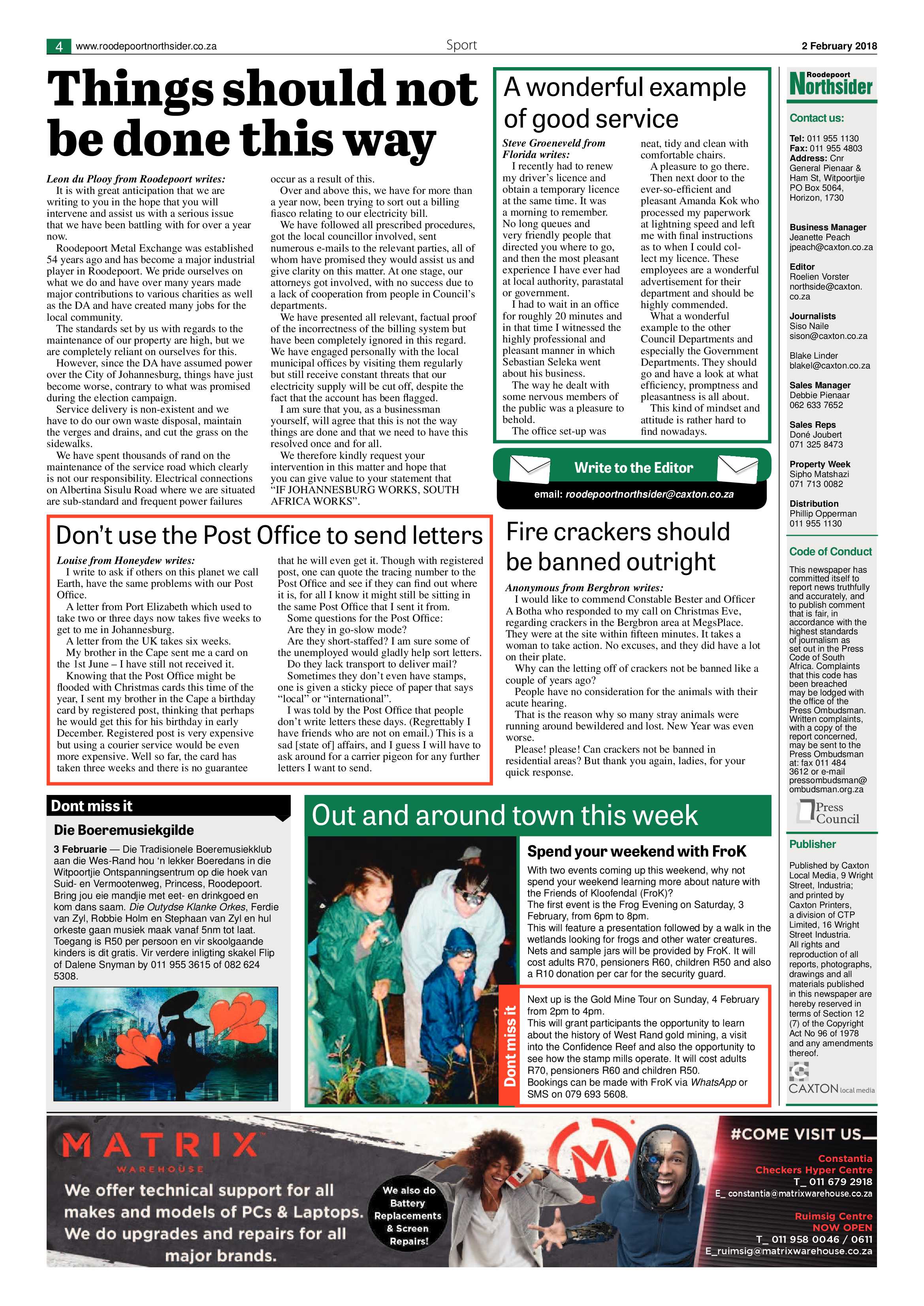Roodepoort Northsider 2 February 2018 page 4