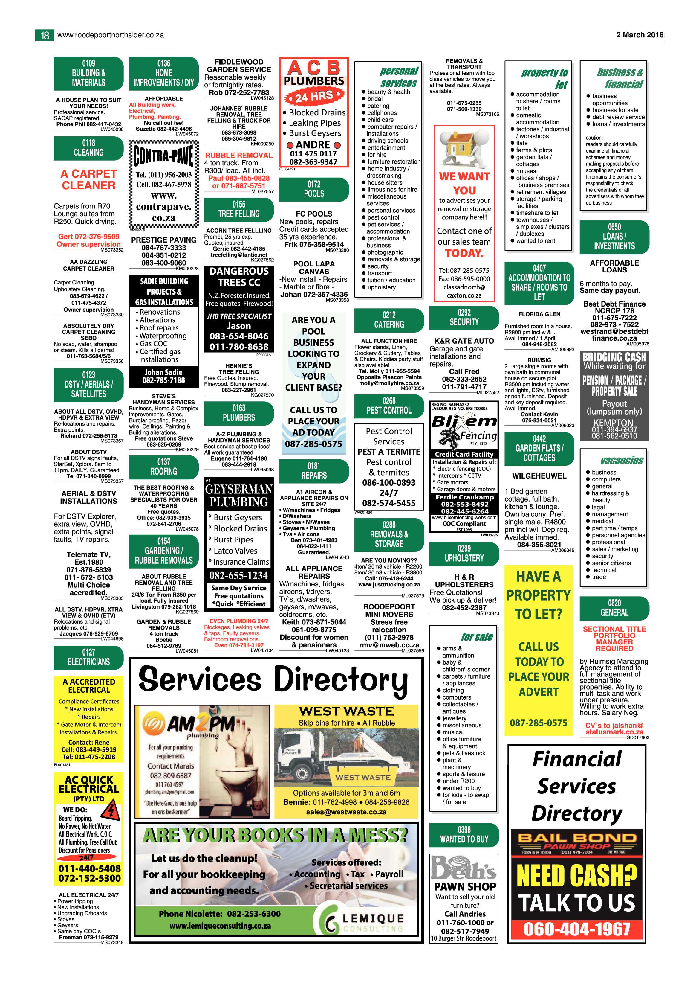 Roodepoort Northsider 2 March 2018 page 18