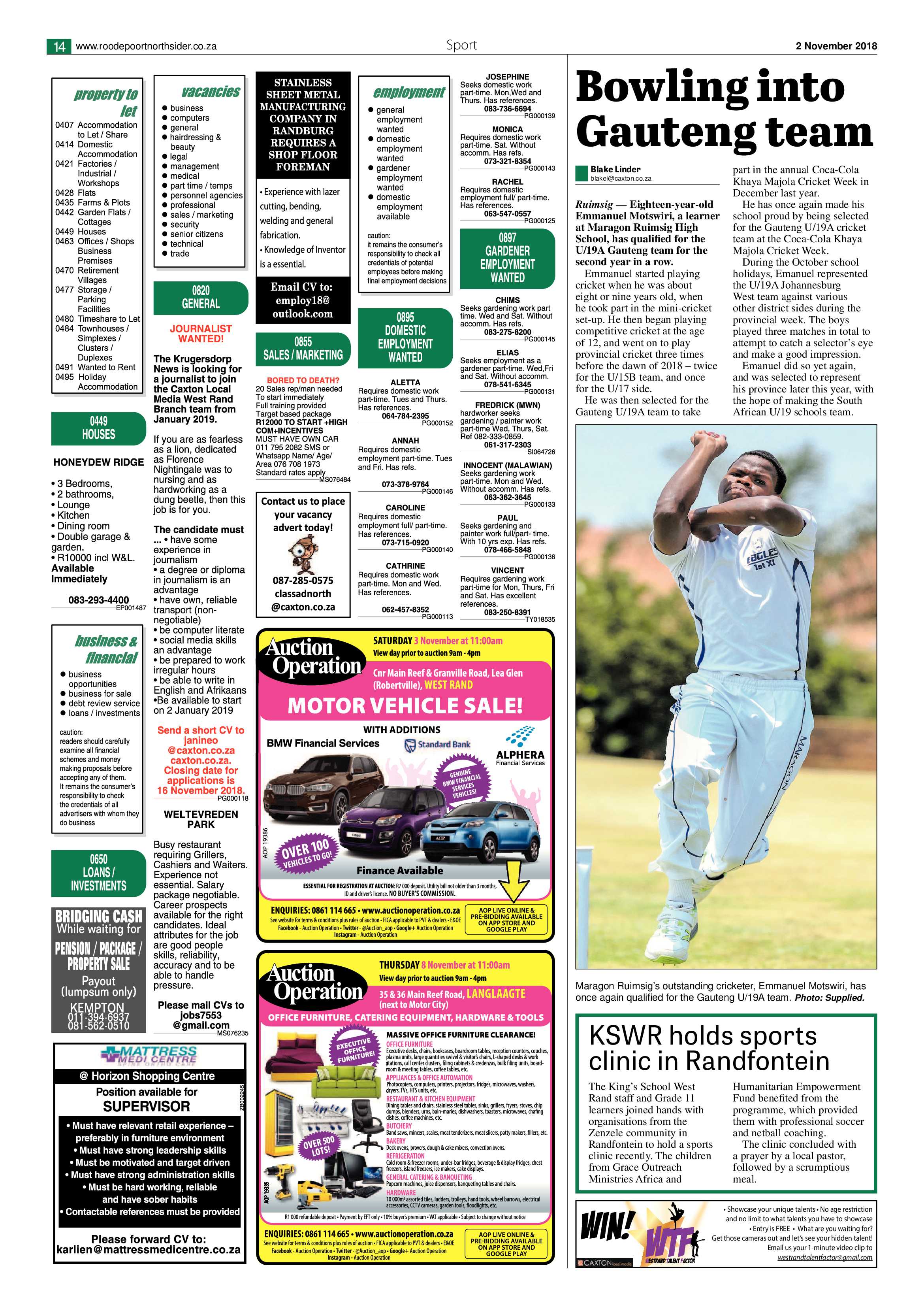 Roodepoort Northsider 2 November 2018 page 14