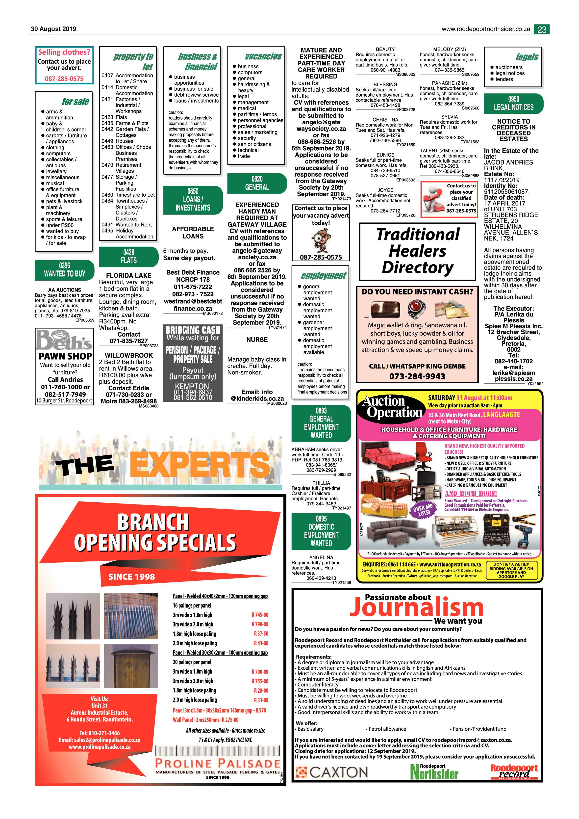 Roodepoort Northsider 30 August 2019 page 23