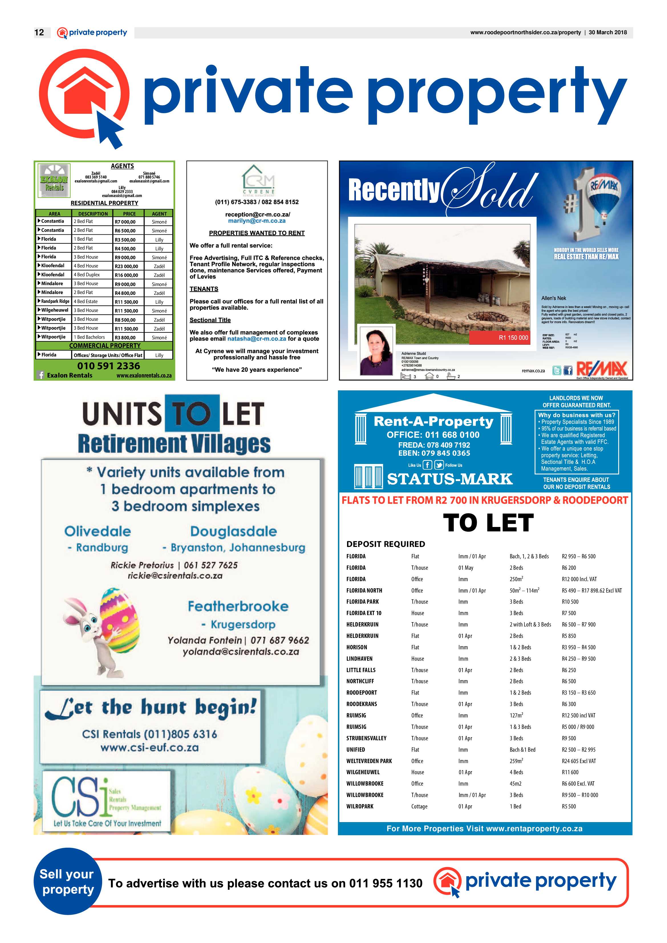 Roodepoort Northsider 30 March 2018 page 12