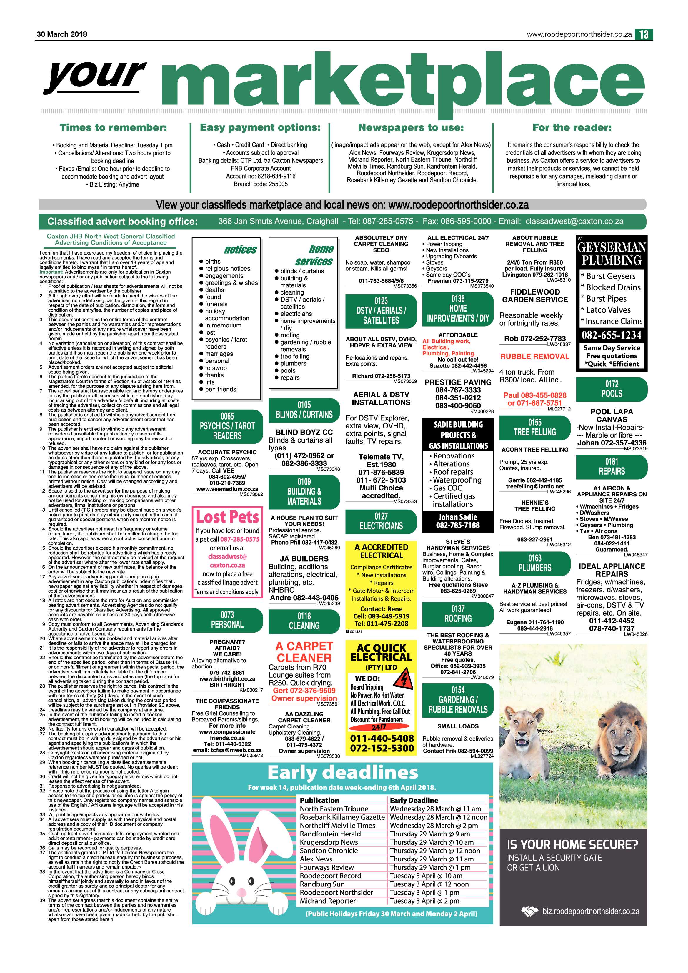 Roodepoort Northsider 30 March 2018 page 13