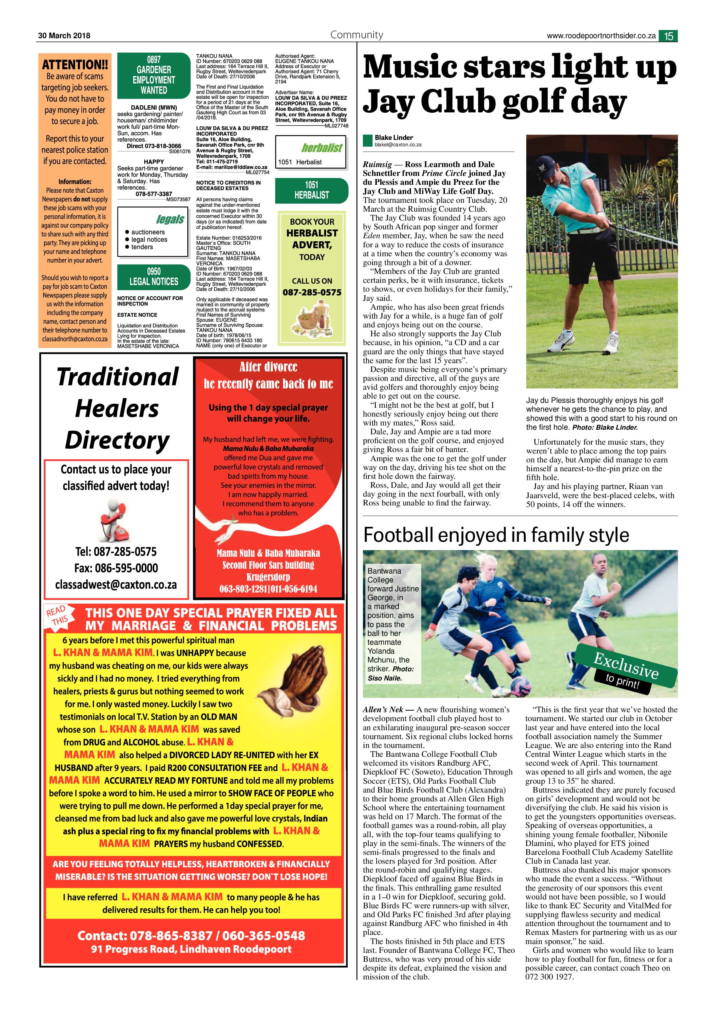 Roodepoort Northsider 30 March 2018 page 15