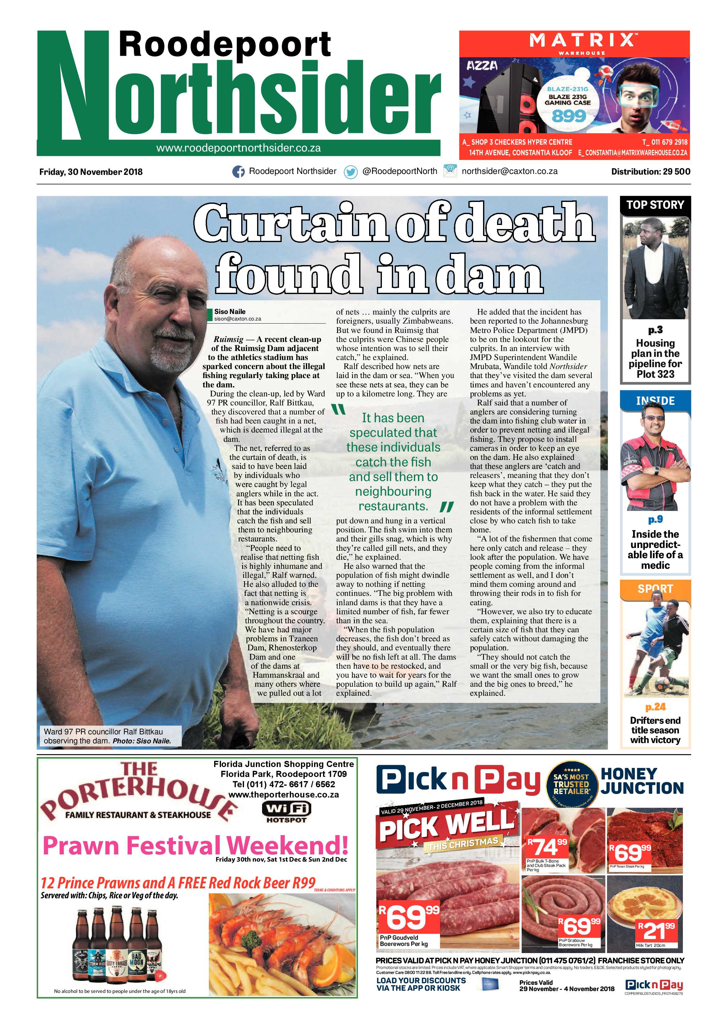 Roodepoort Northsider 30 November 2018 page 1