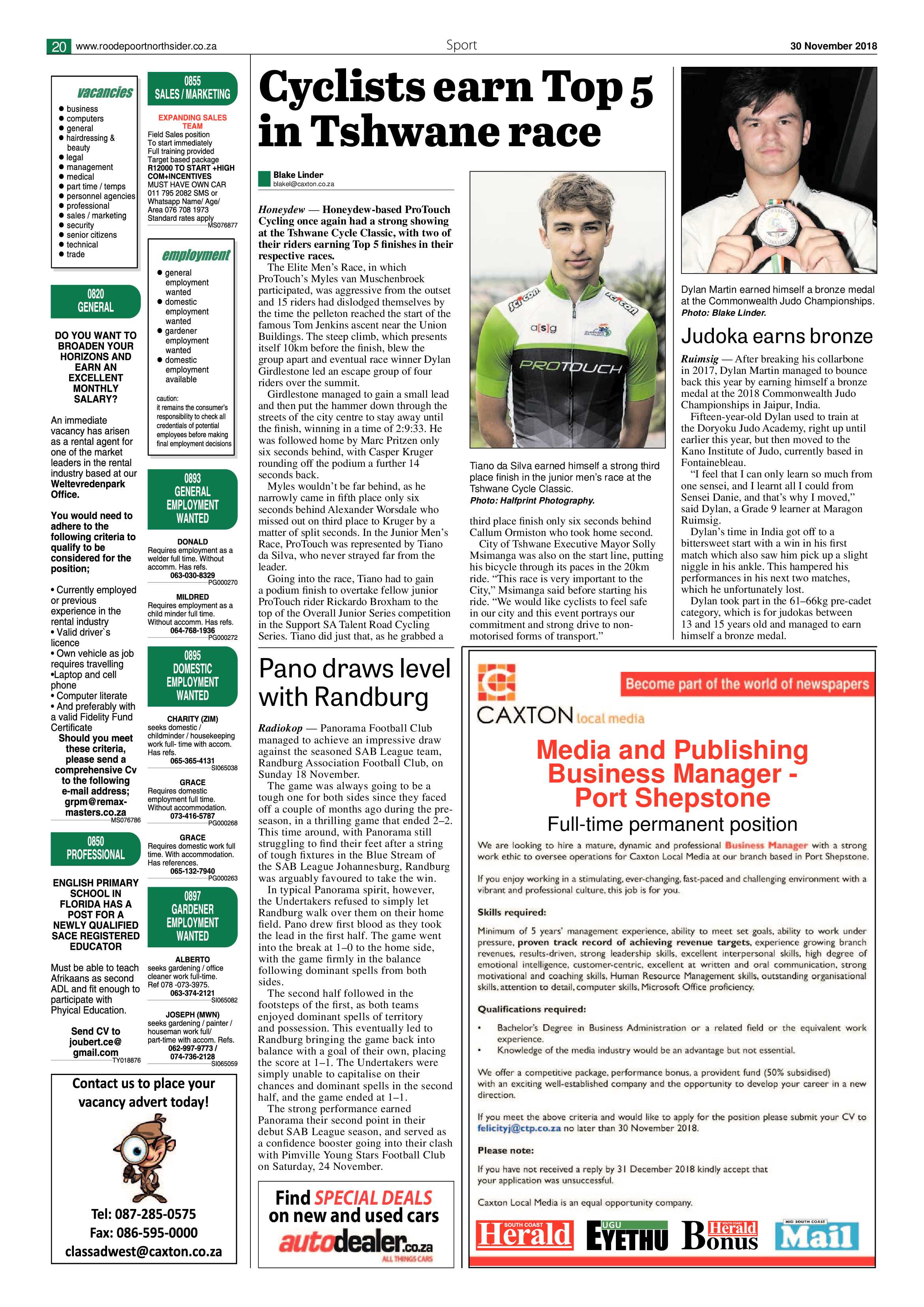 Roodepoort Northsider 30 November 2018 page 20