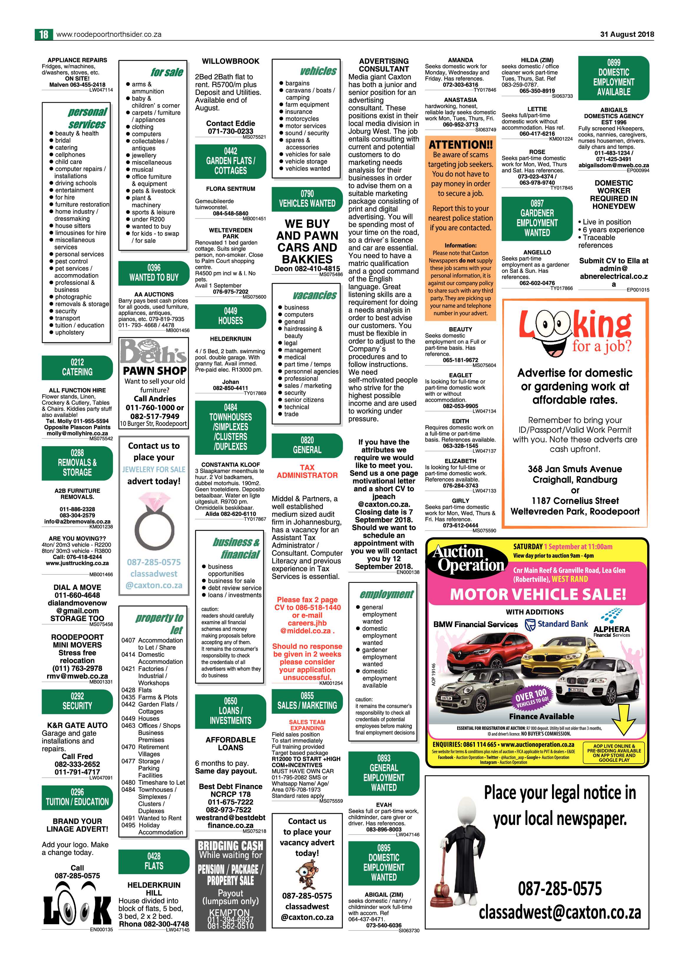 Roodepoort Northsider 31 August 2018 page 18