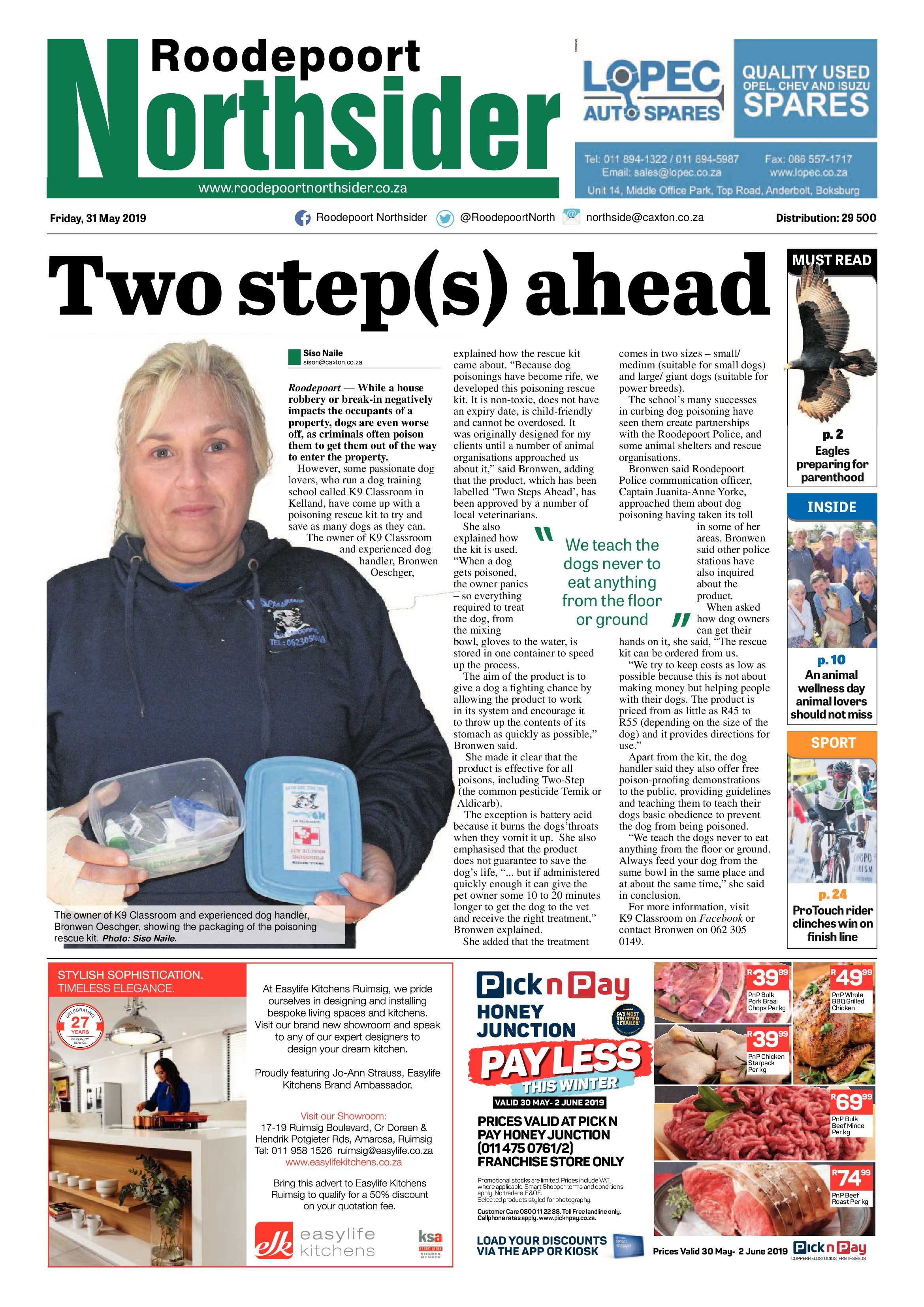 Roodepoort Northsider 31 May 2019 page 1