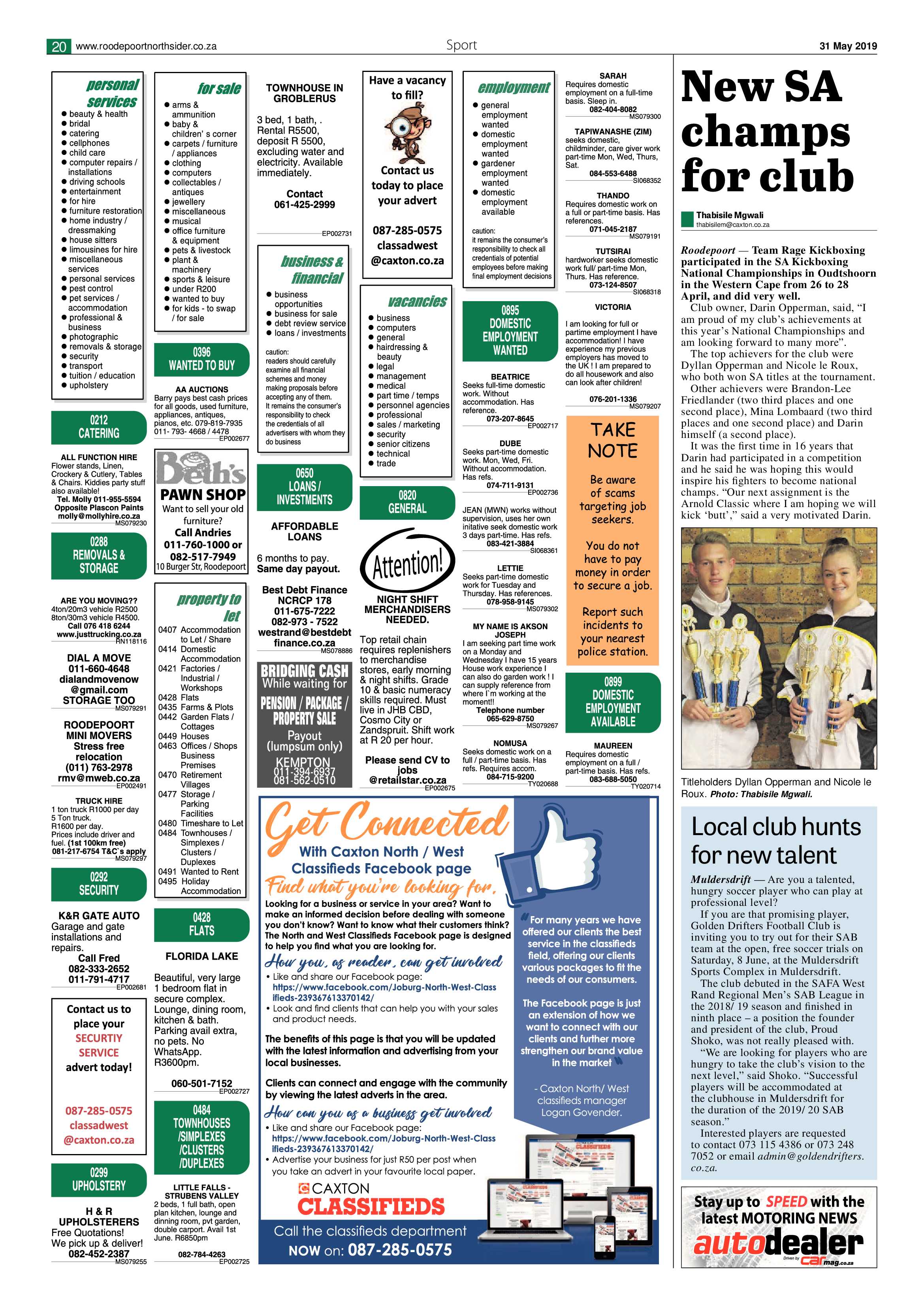 Roodepoort Northsider 31 May 2019 page 20