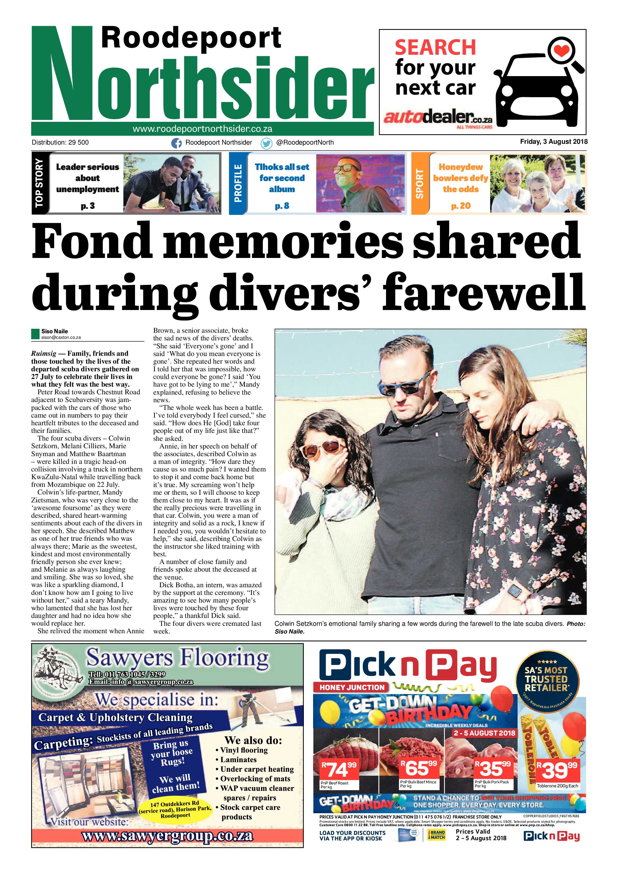 Roodepoort Northsider 3 August 2018 page 1