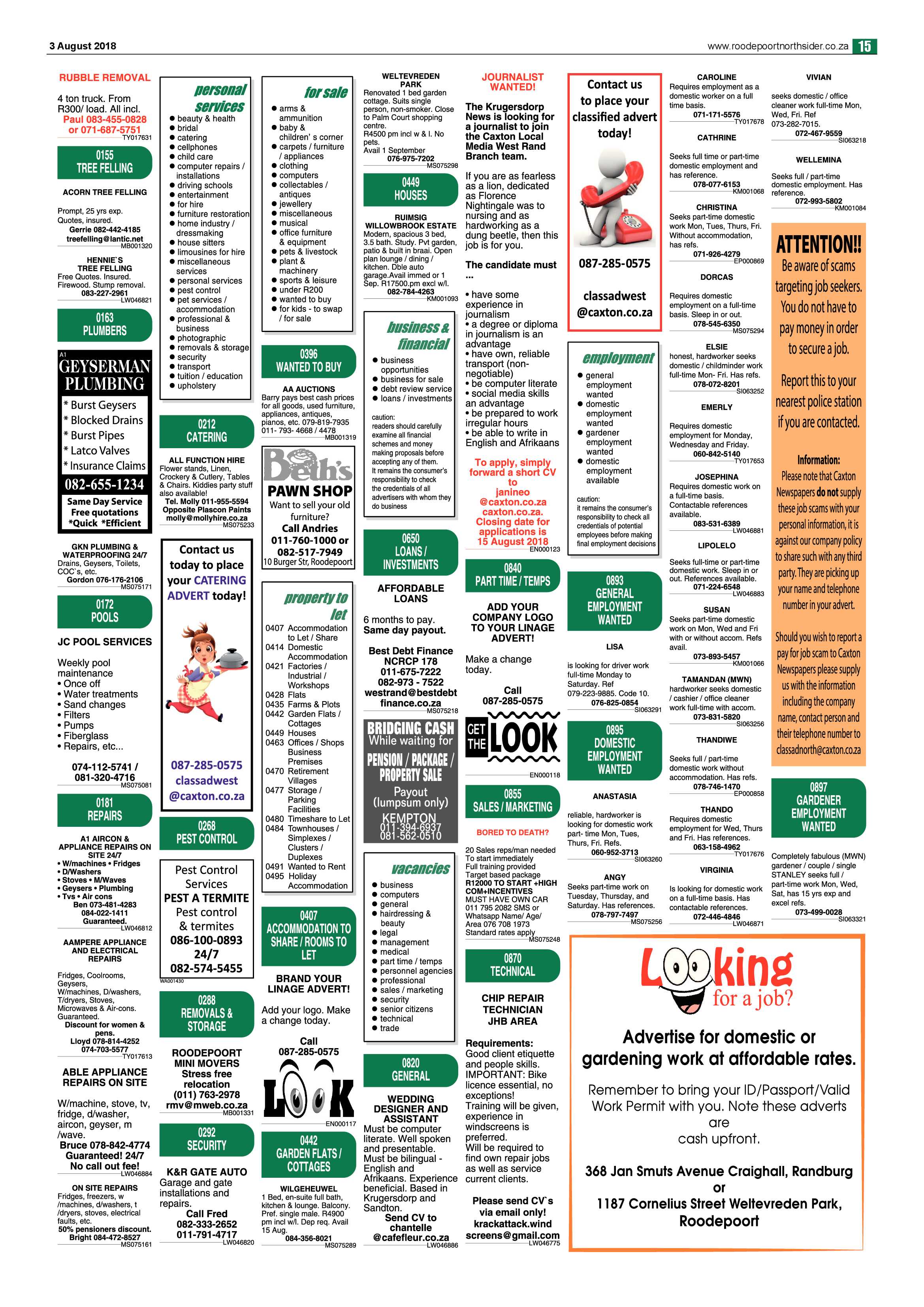 Roodepoort Northsider 3 August 2018 page 15