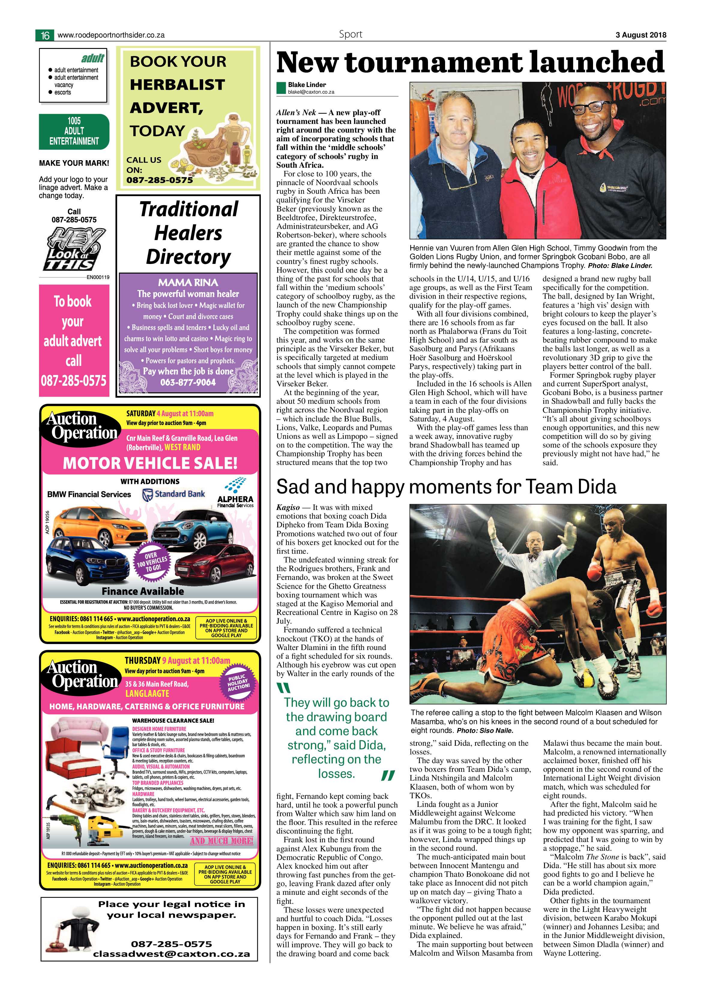 Roodepoort Northsider 3 August 2018 page 16