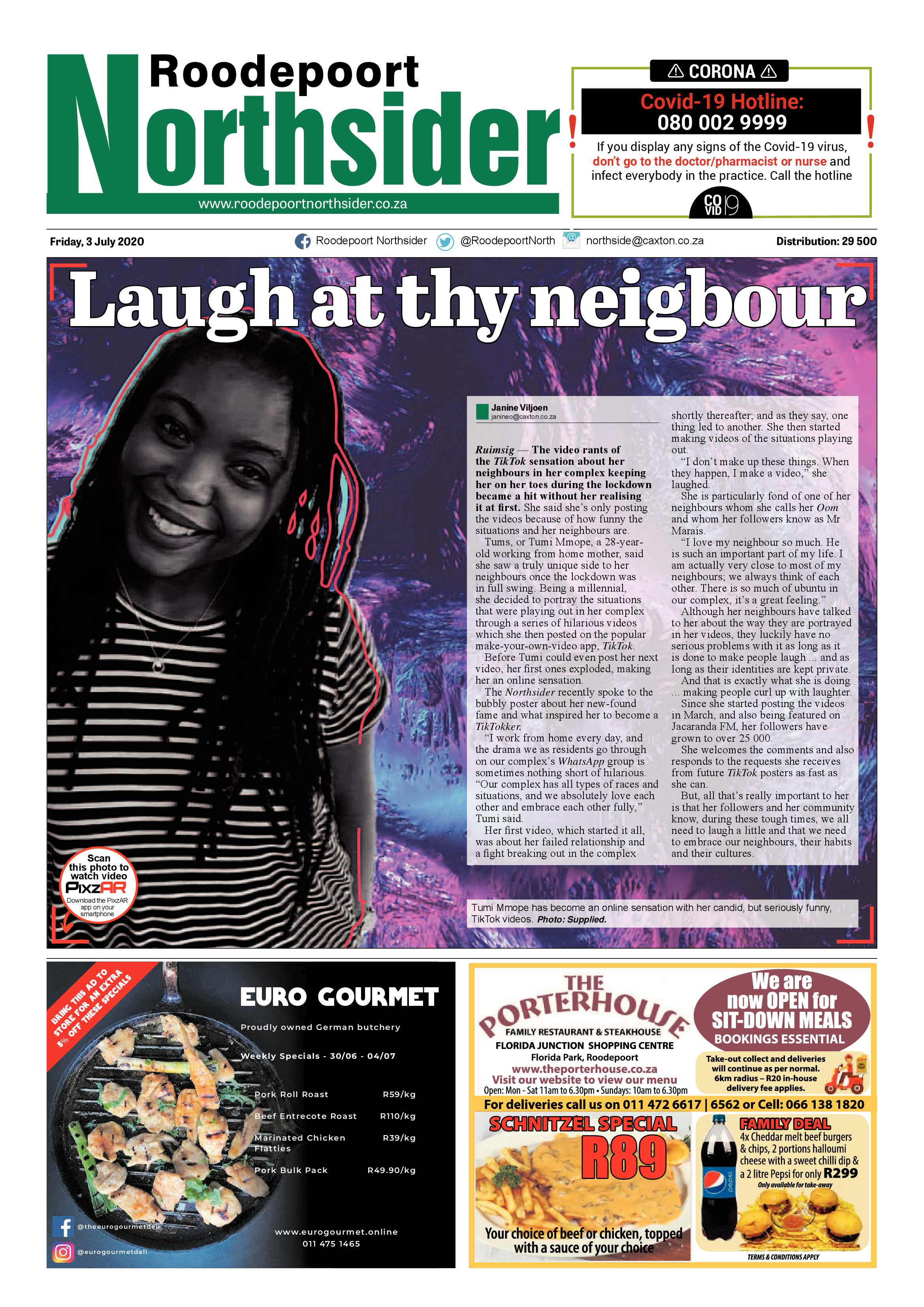 Roodepoort Northisder 3 July 2020 page 1