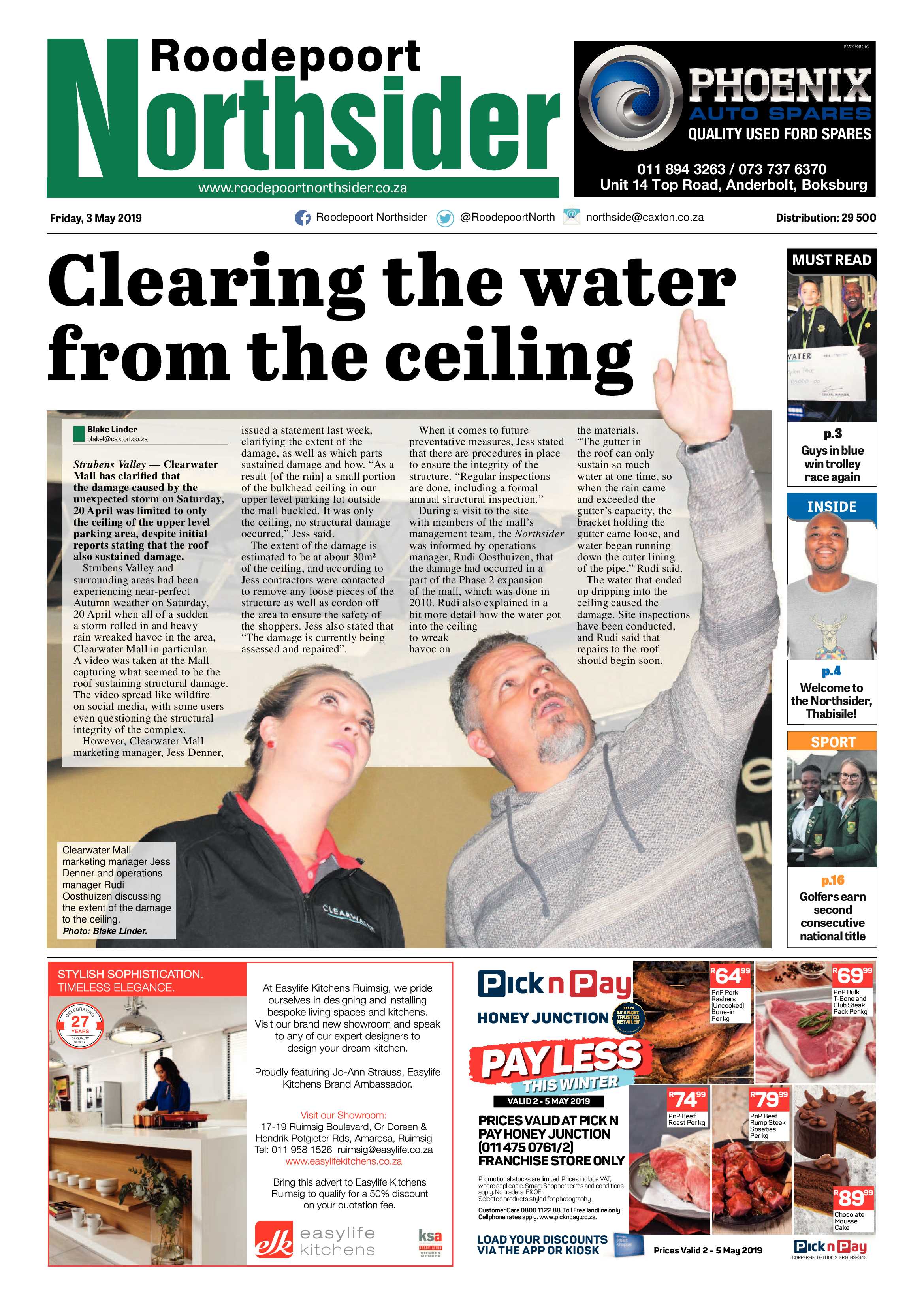 Roodepoort Northsider 3 May 2019 page 1