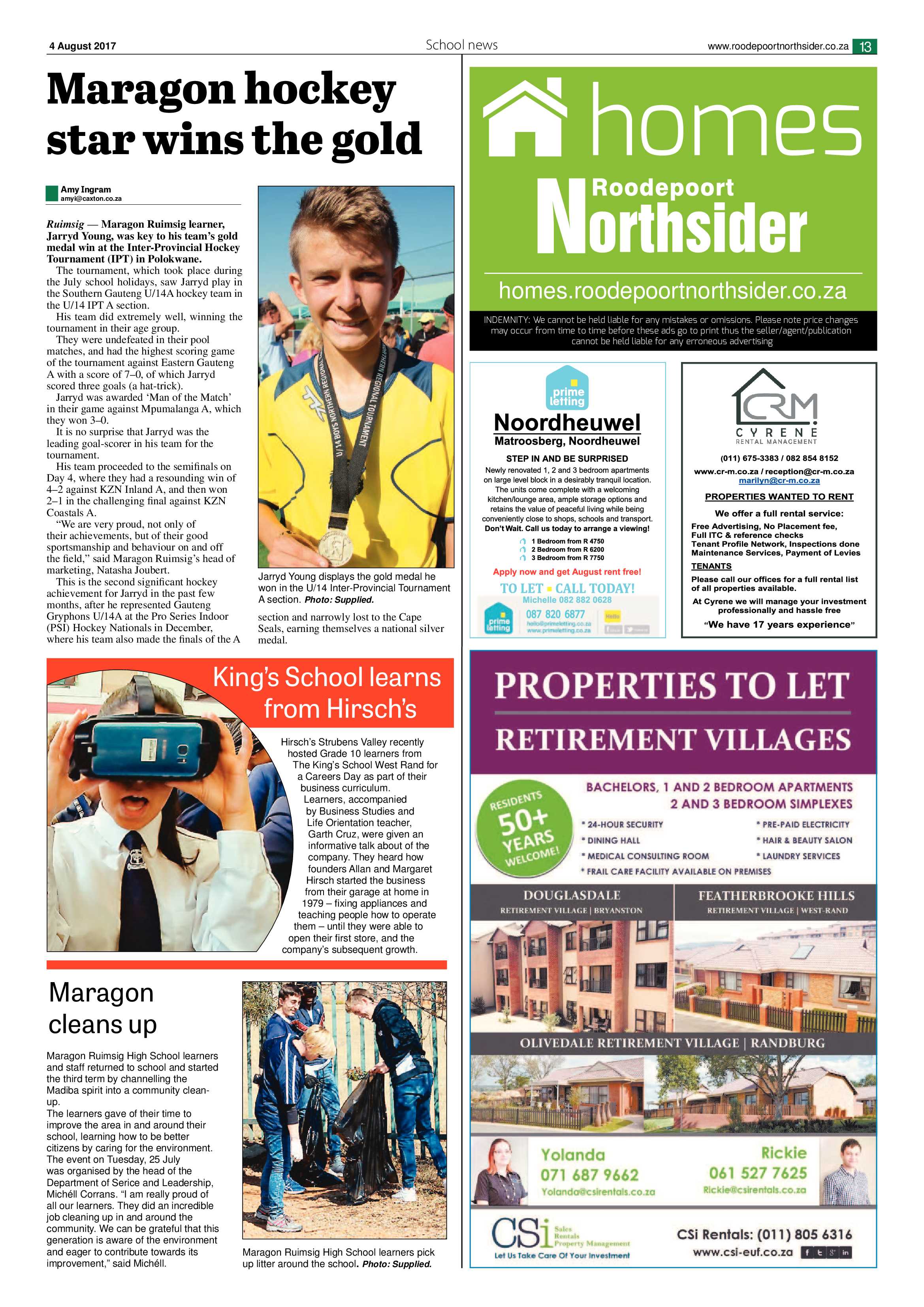 Roodepoort Northsider 4 August 2017 page 13