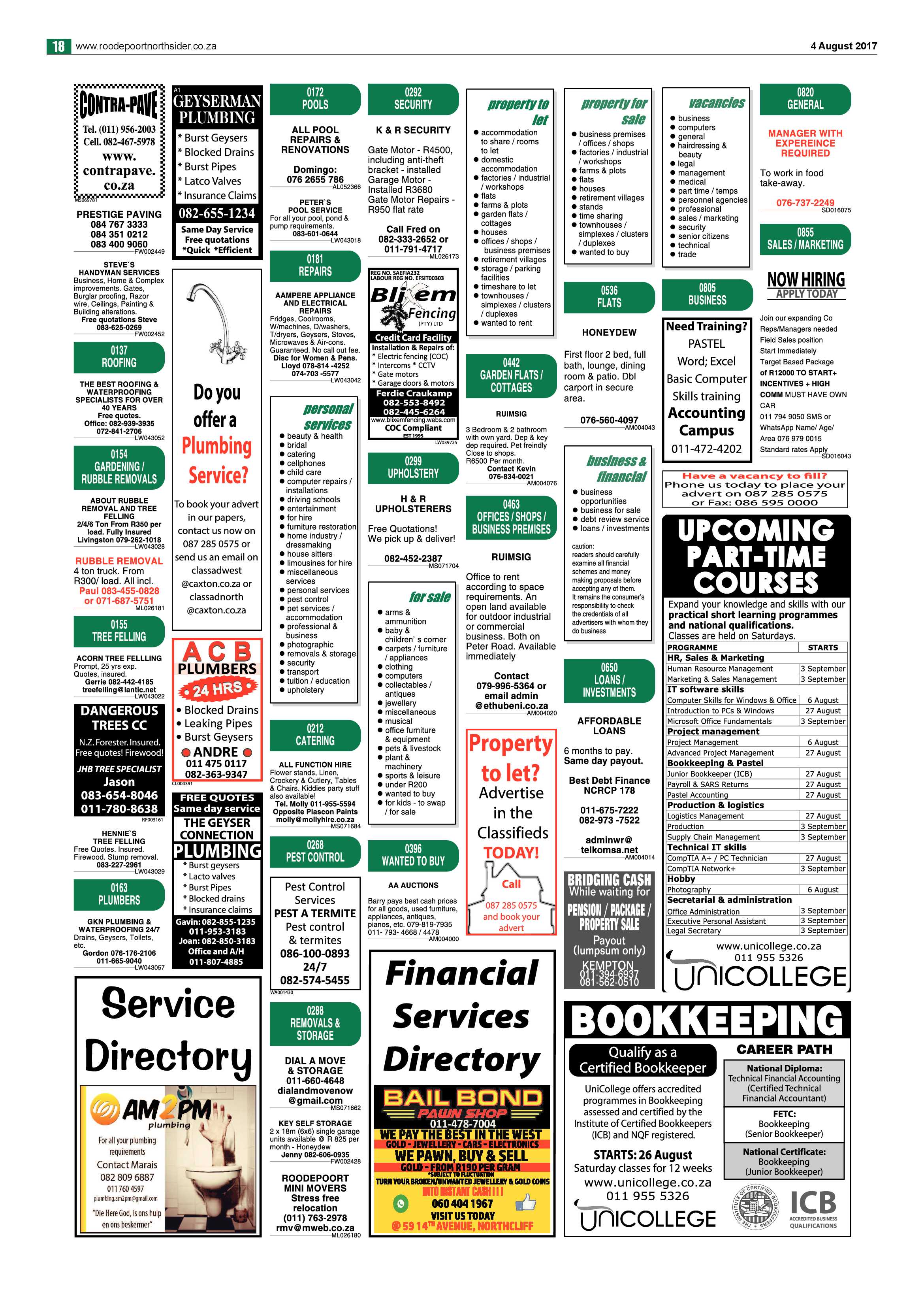 Roodepoort Northsider 4 August 2017 page 18