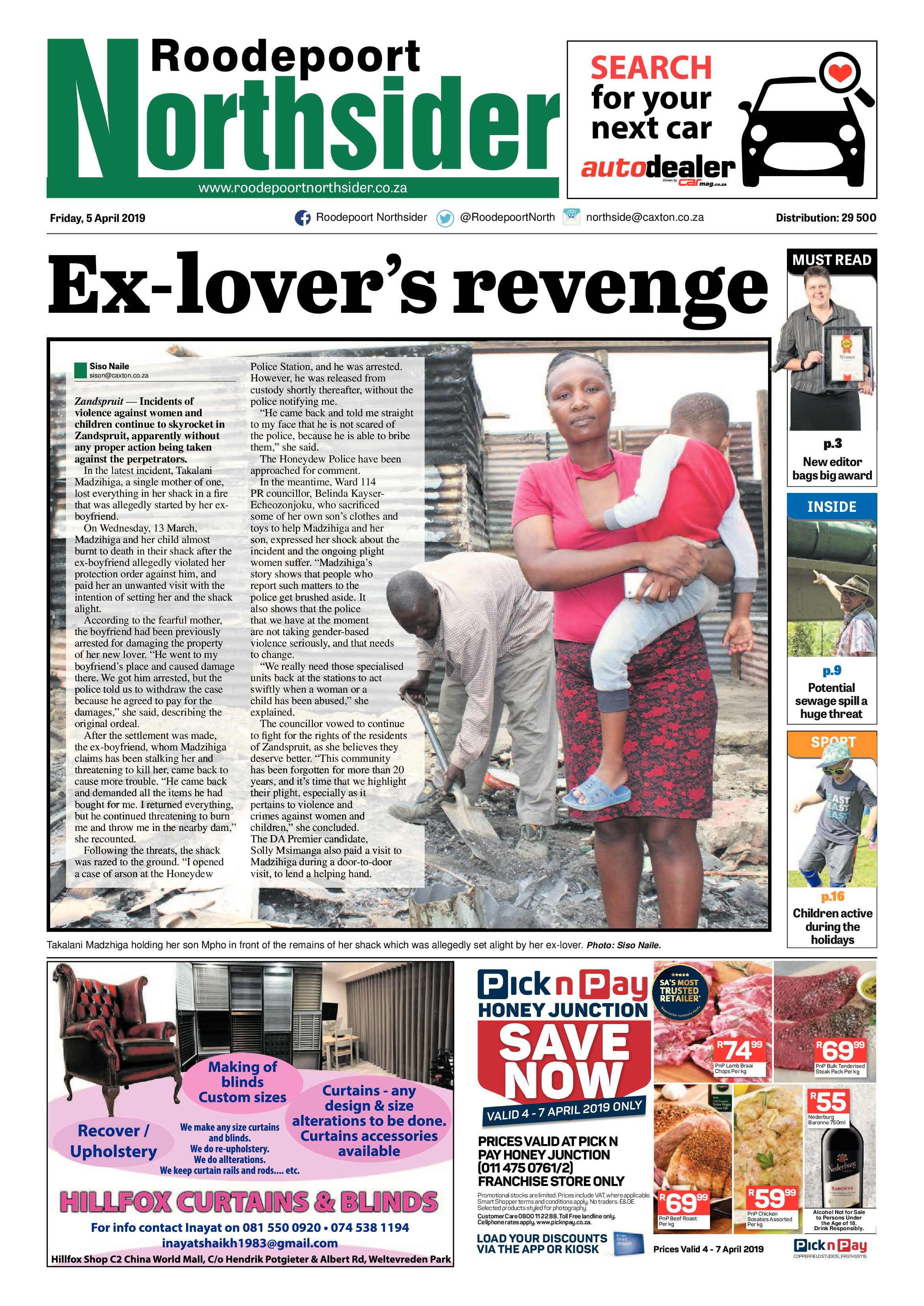 Roodepoort Northsider 5 April 2019 page 1