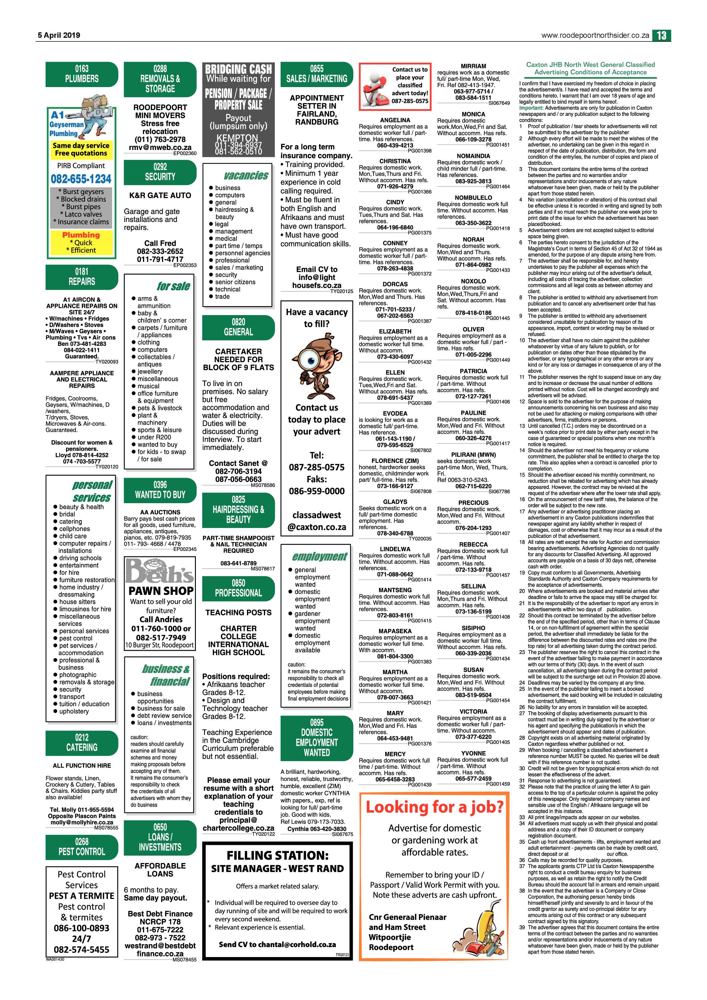 Roodepoort Northsider 5 April 2019 page 13