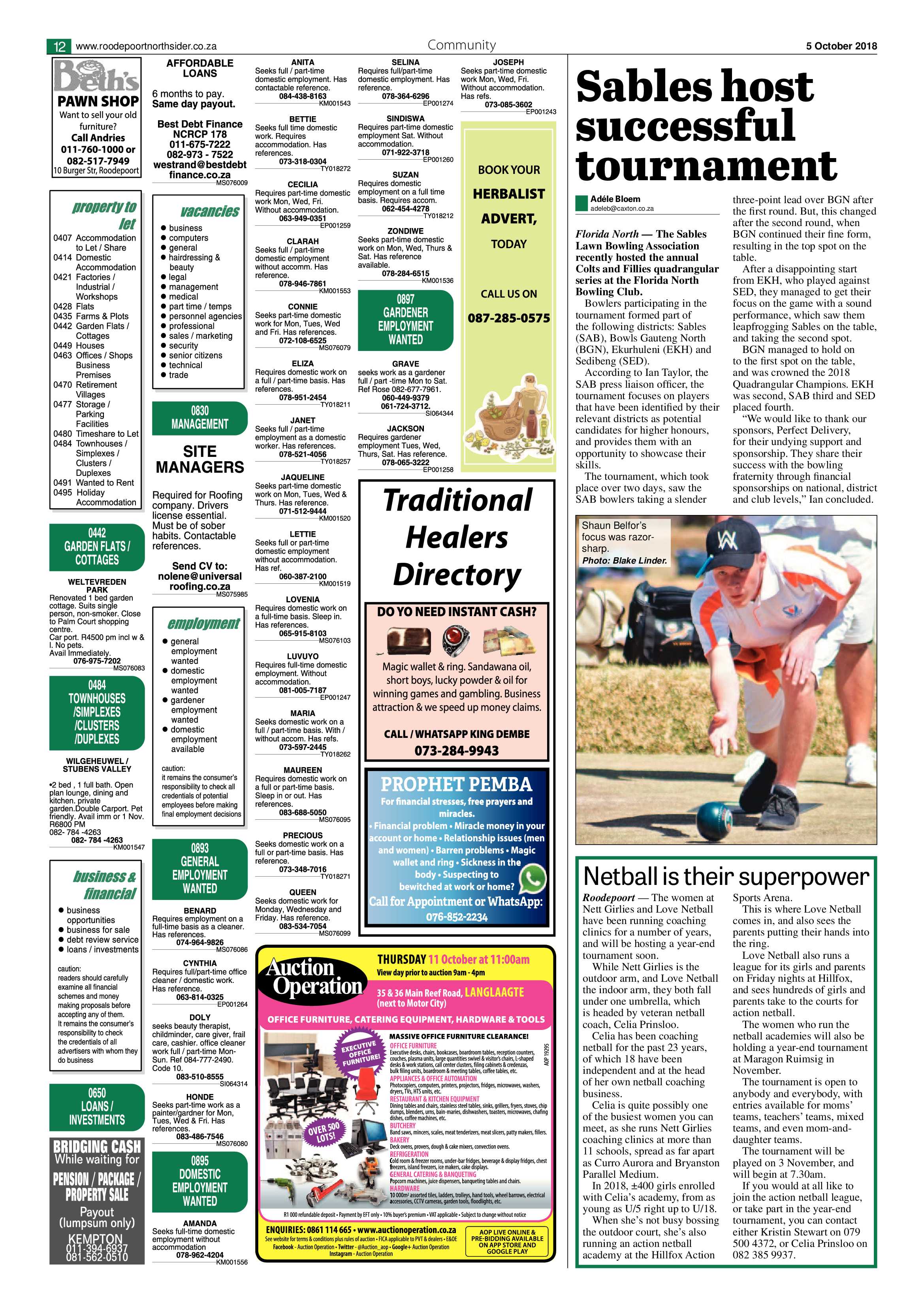 Roodepoort Northsider 5 October 2018 page 12