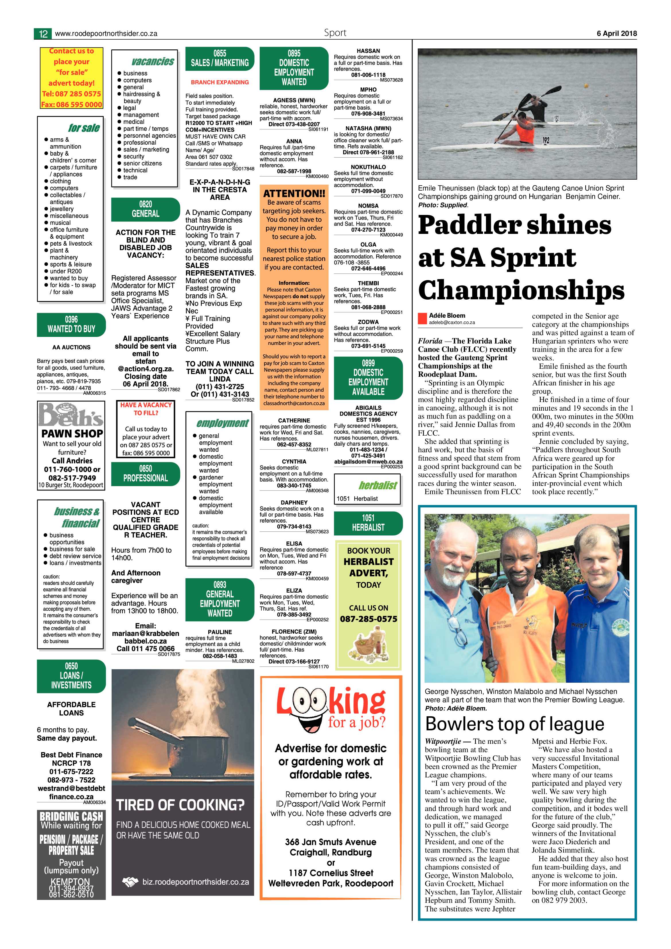 Roodepoort Northsider 6 April 2018 page 12