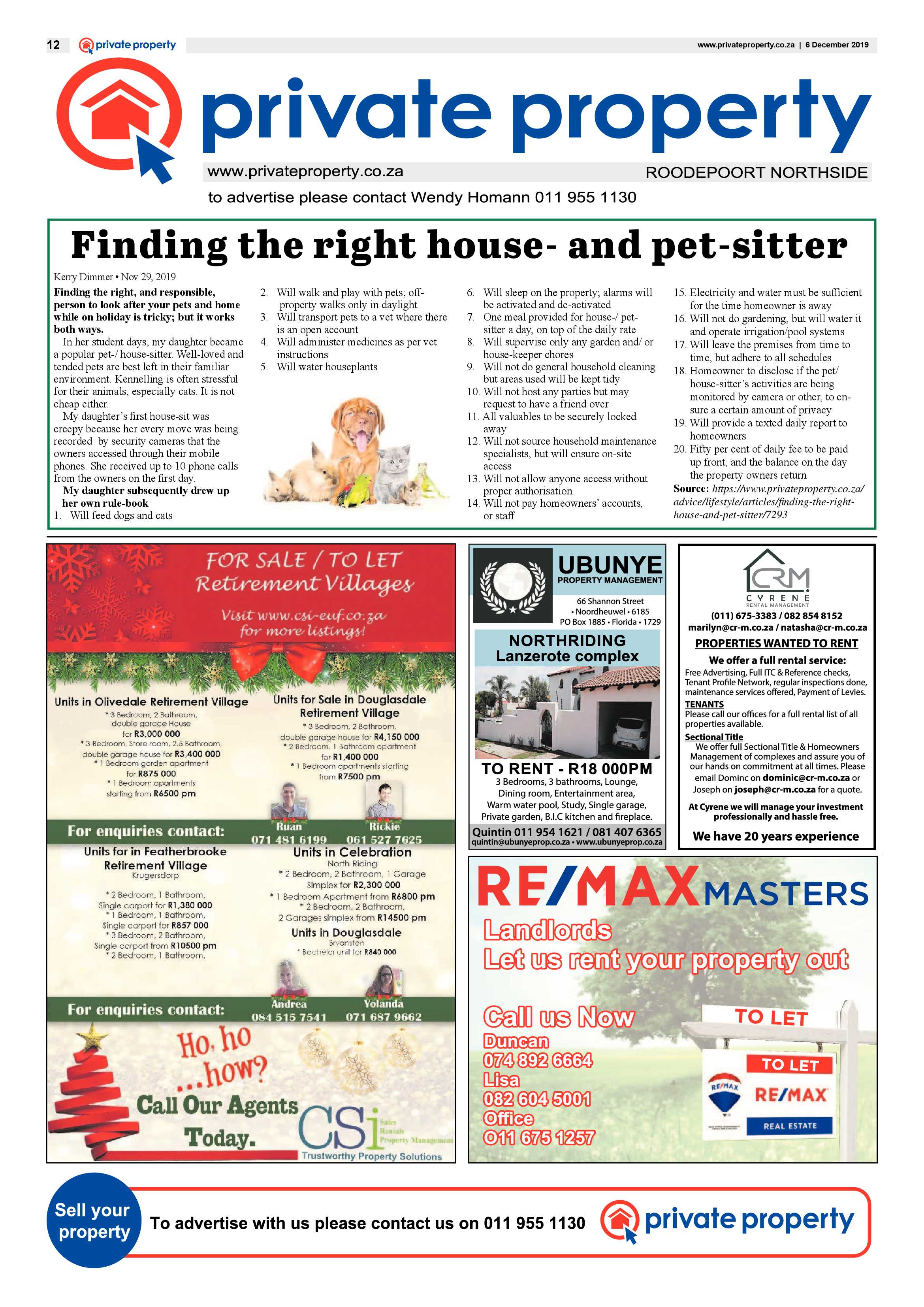 Roodepoort Northsider 6 December 2019 page 12