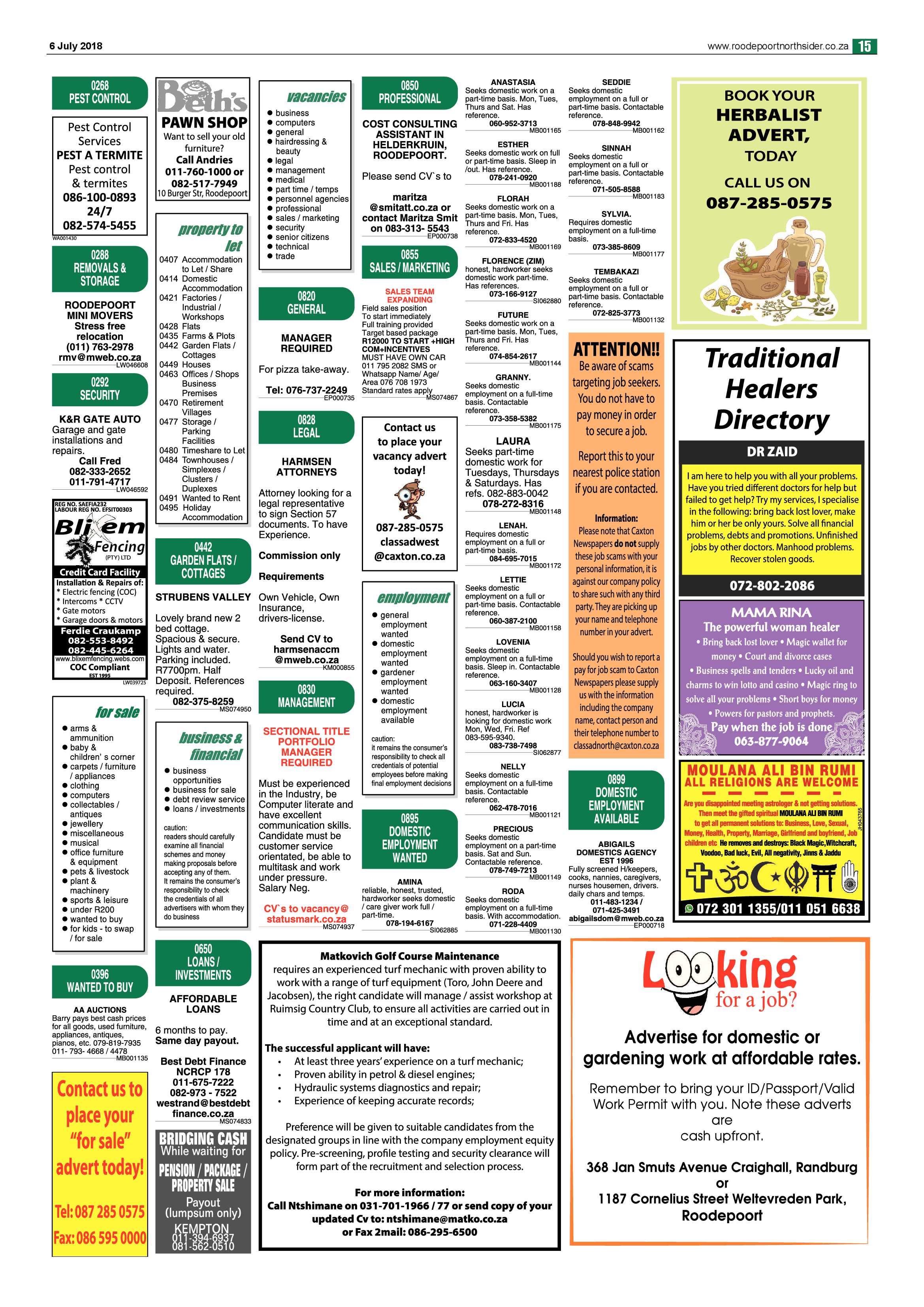 Roodepoort Northsider 6 July 2018 page 15