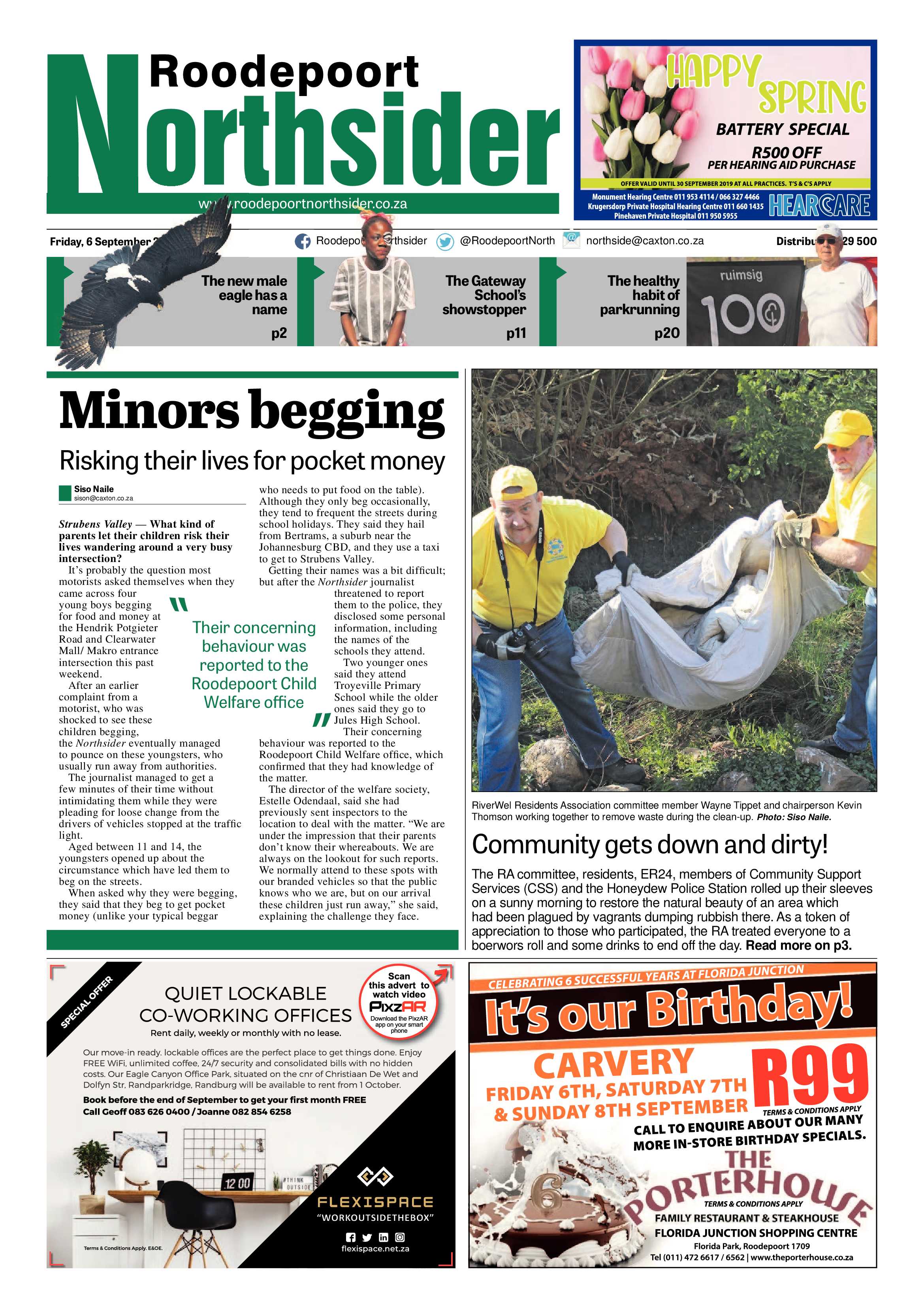 Roodepoort Northsider 6 September 2019 page 1