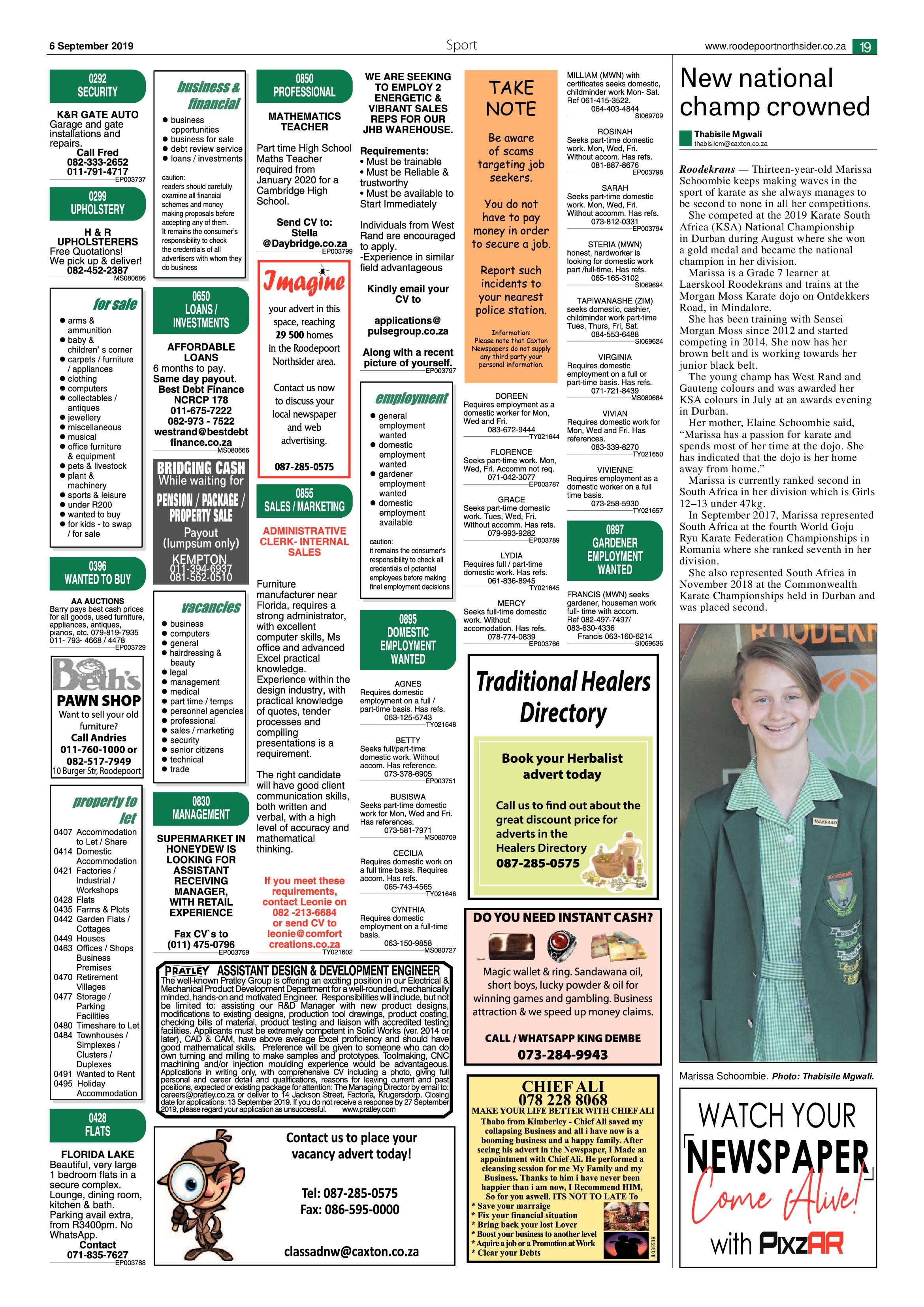 Roodepoort Northsider 6 September 2019 page 19