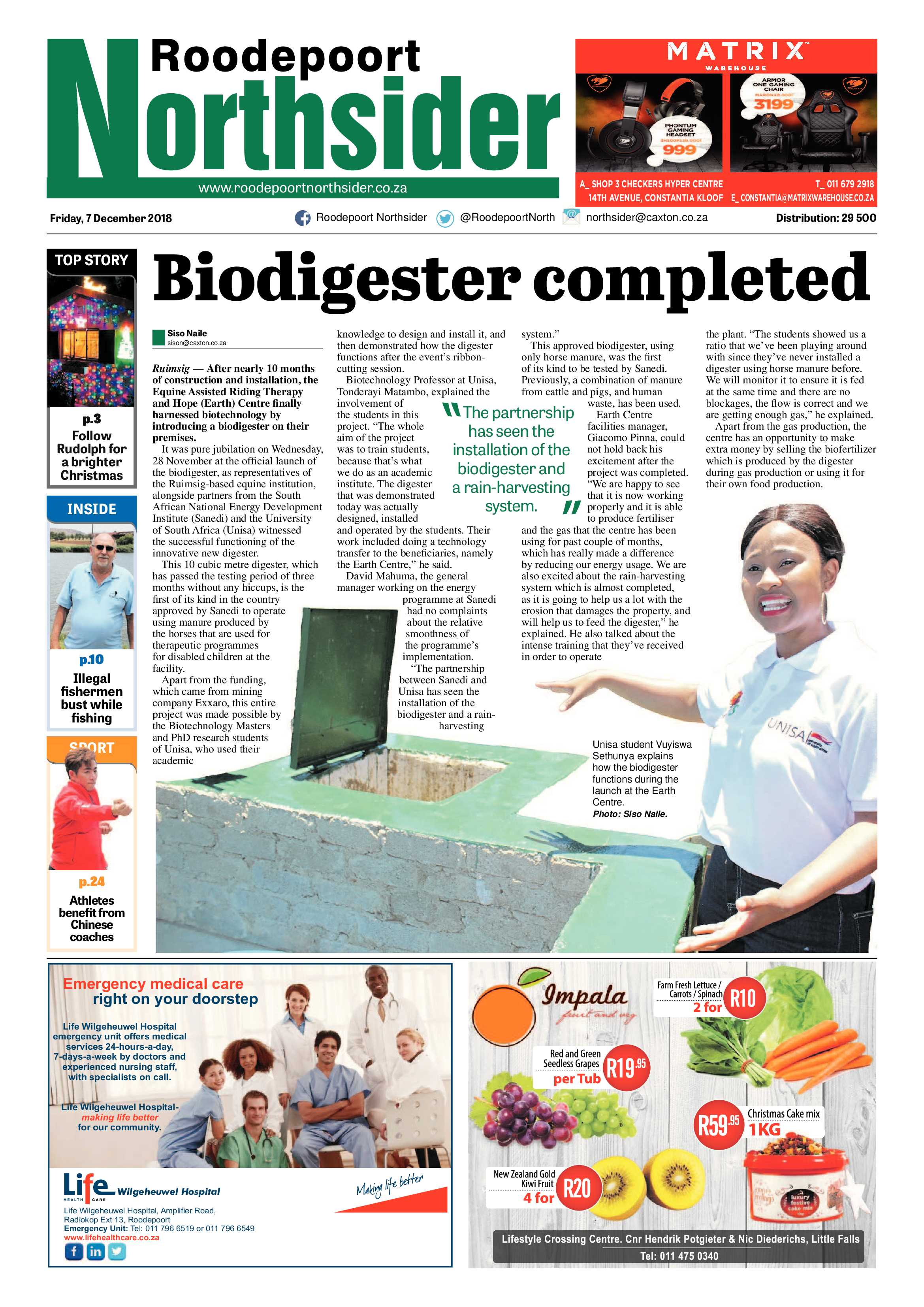 Roodepoort Northsider 7 December 2018 page 1