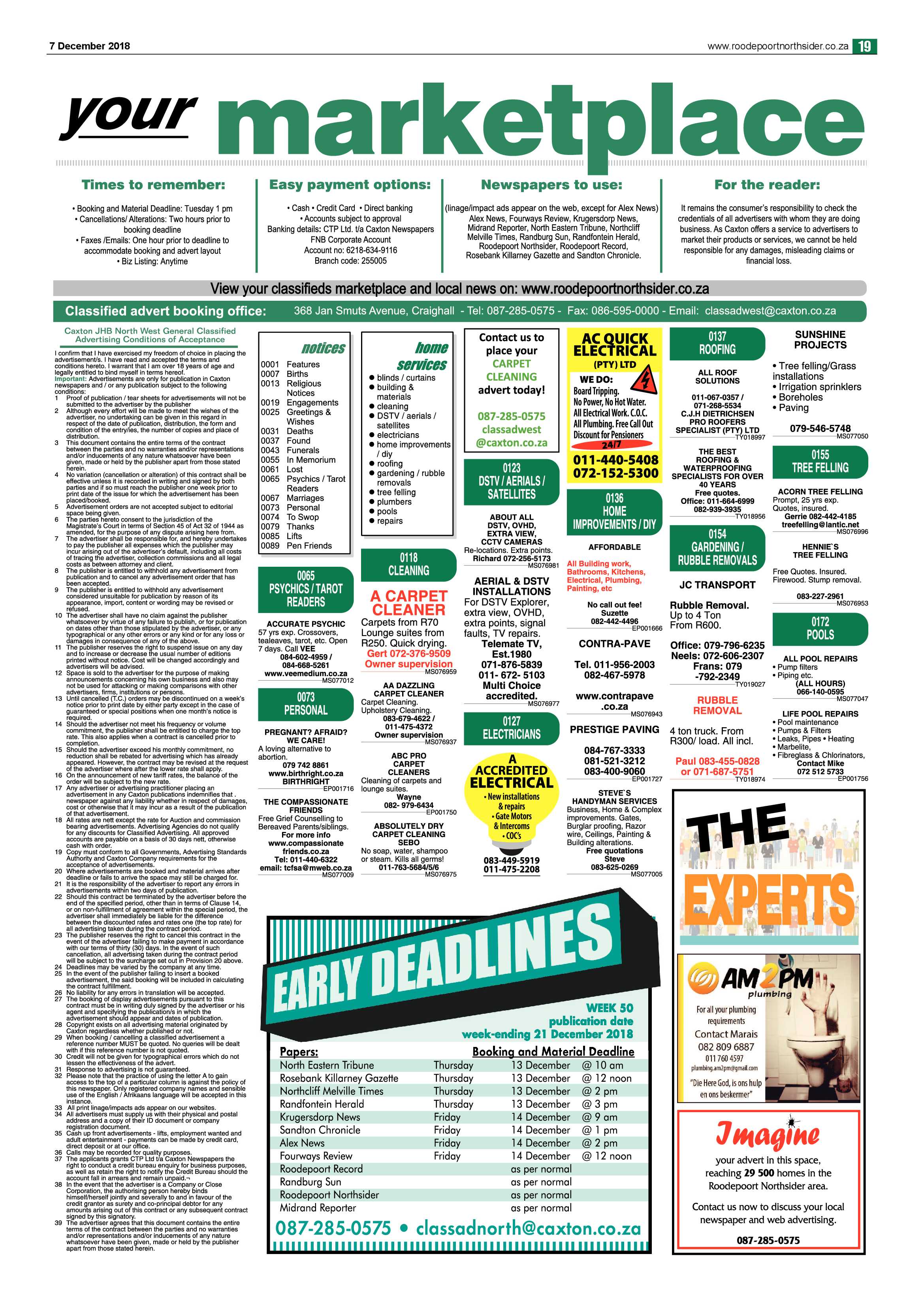 Roodepoort Northsider 7 December 2018 page 19