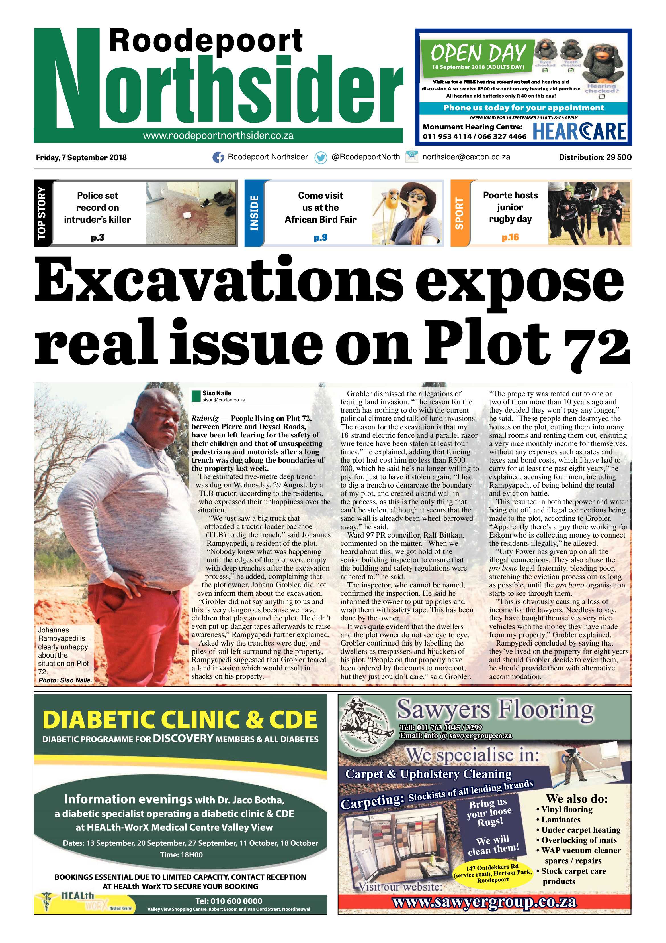 Roodepoort Northsider 7 September 2018 page 1