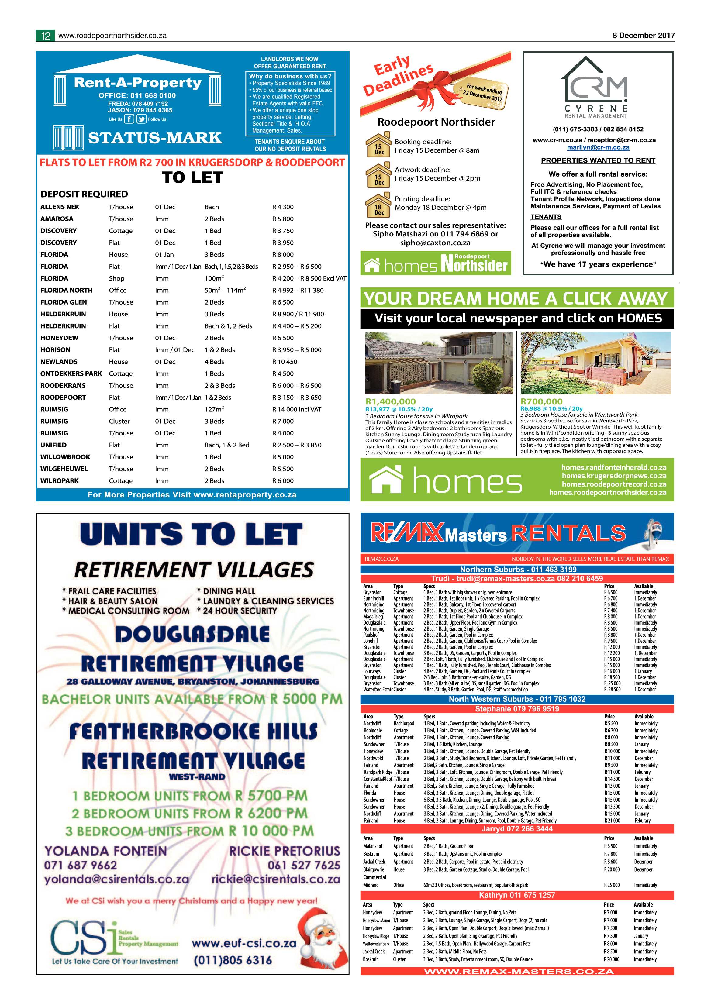 Roodepoort Northsider 8 December 2017 page 12