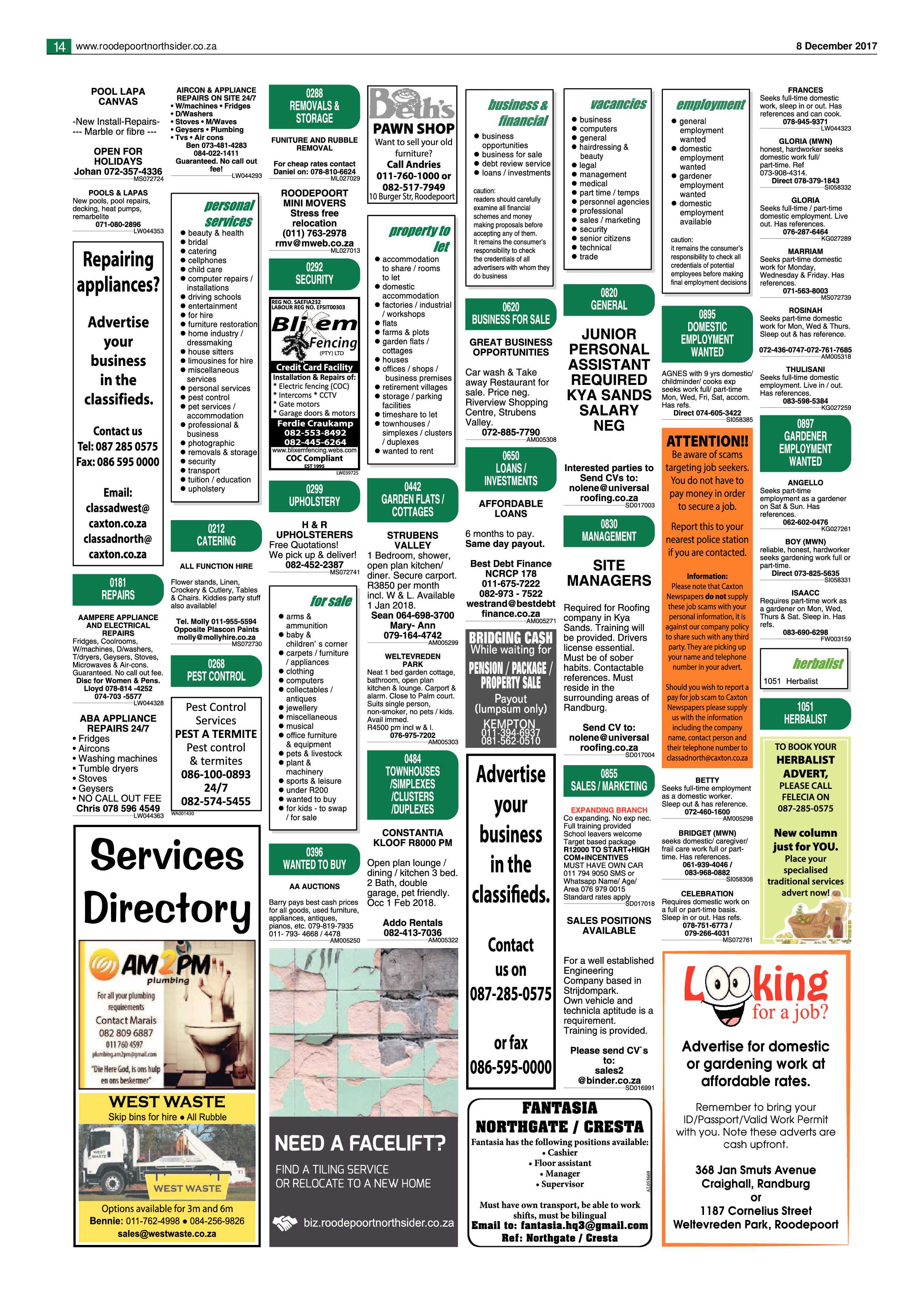 Roodepoort Northsider 8 December 2017 page 14