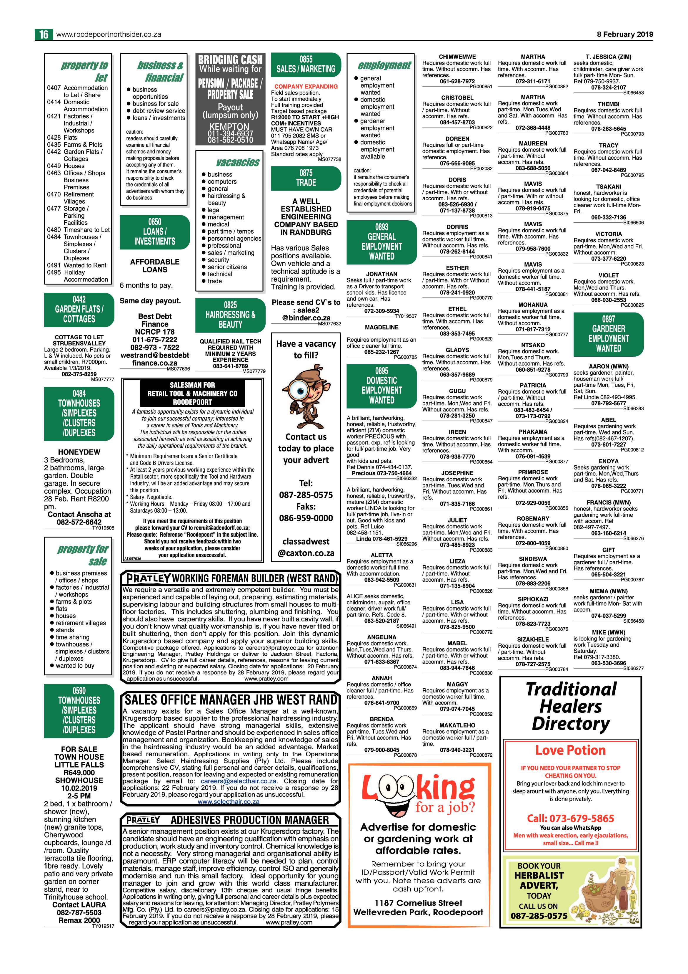 Roodepoort Northsider 8 February 2019 page 16