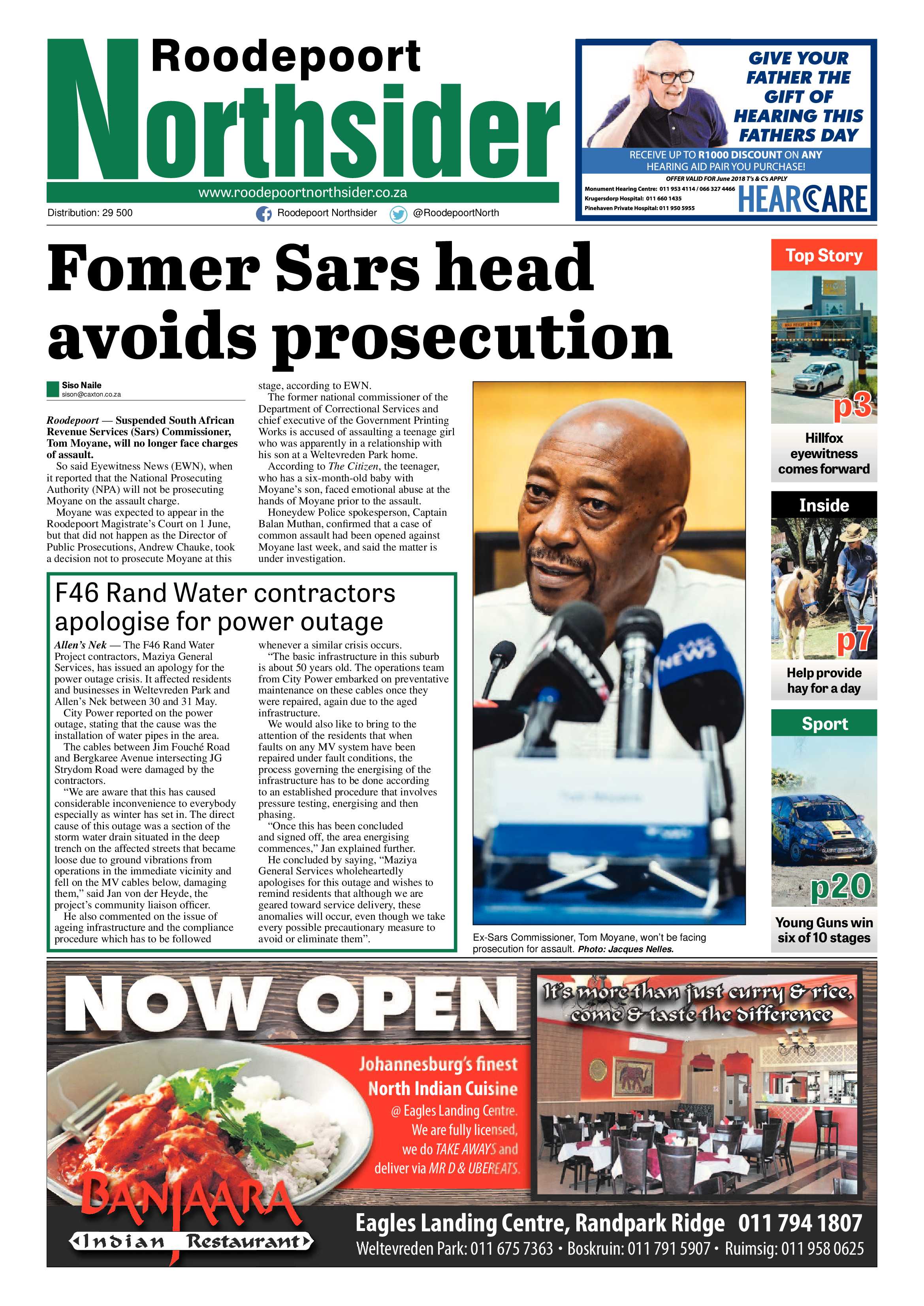 Roodepoort Northsider 8 June 2018 page 1