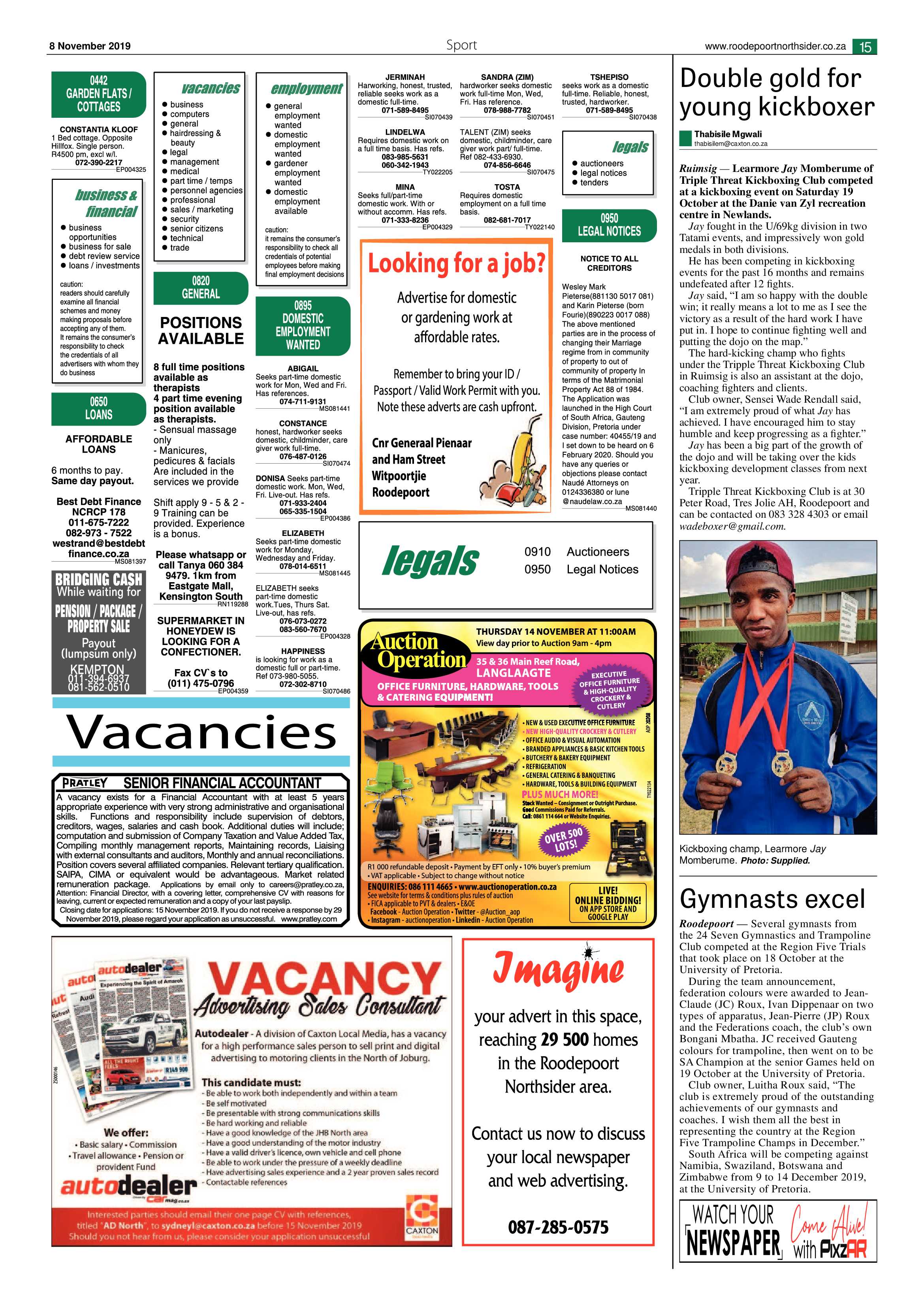 Roodepoort Northsider 8 November 2019 page 15