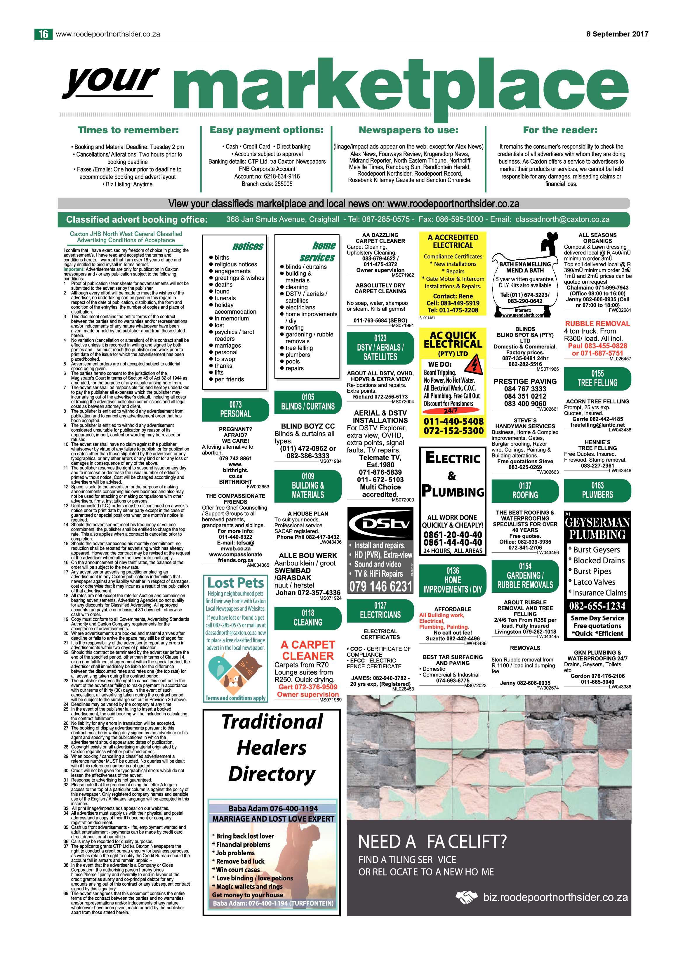 Roodepoort Northsider 8 September 2017 page 16