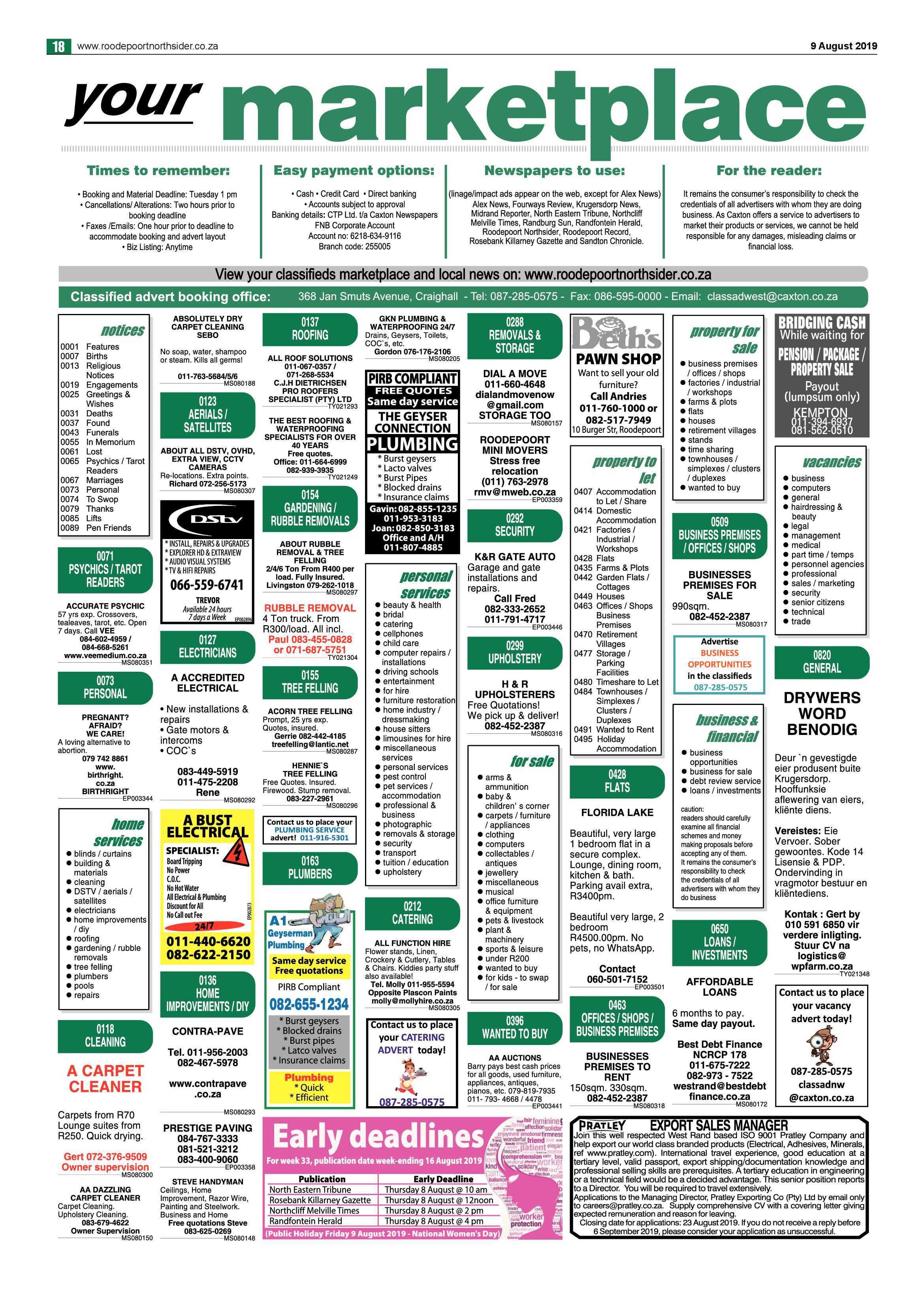 Roodepoort Northsider 9 August 2019 page 18