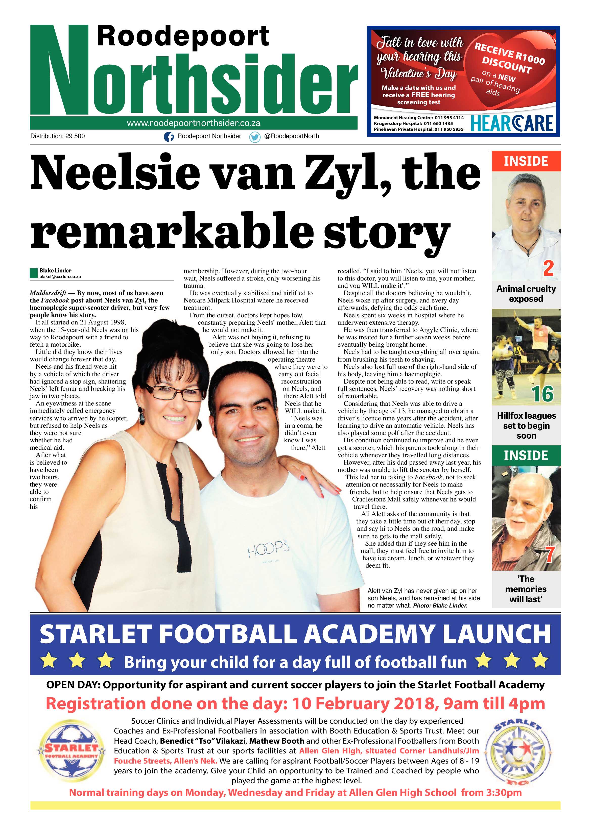 Roodepoort Northsider 9 February 2018 page 1