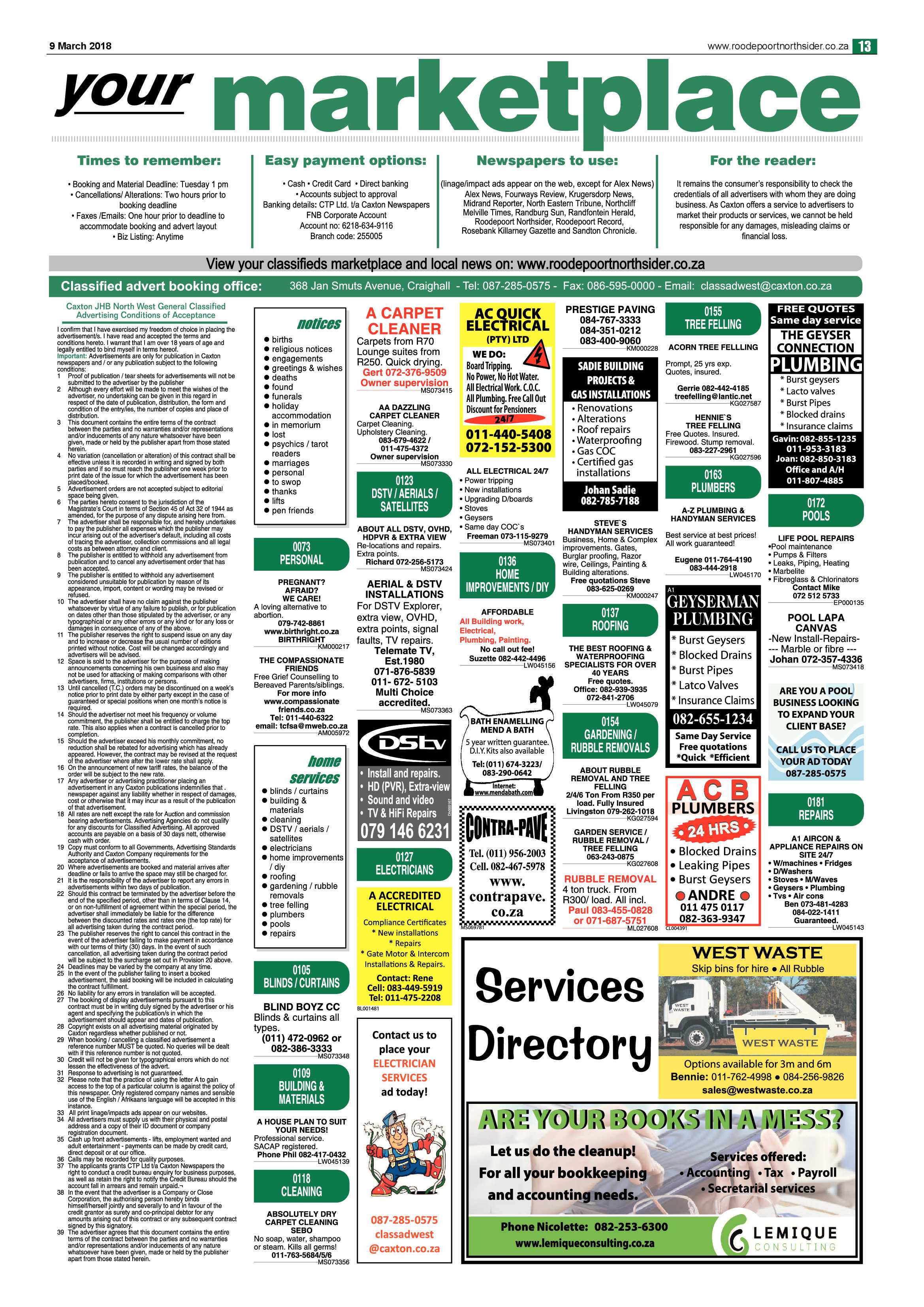 Roodepoort Northsider 9 March 2018 page 13