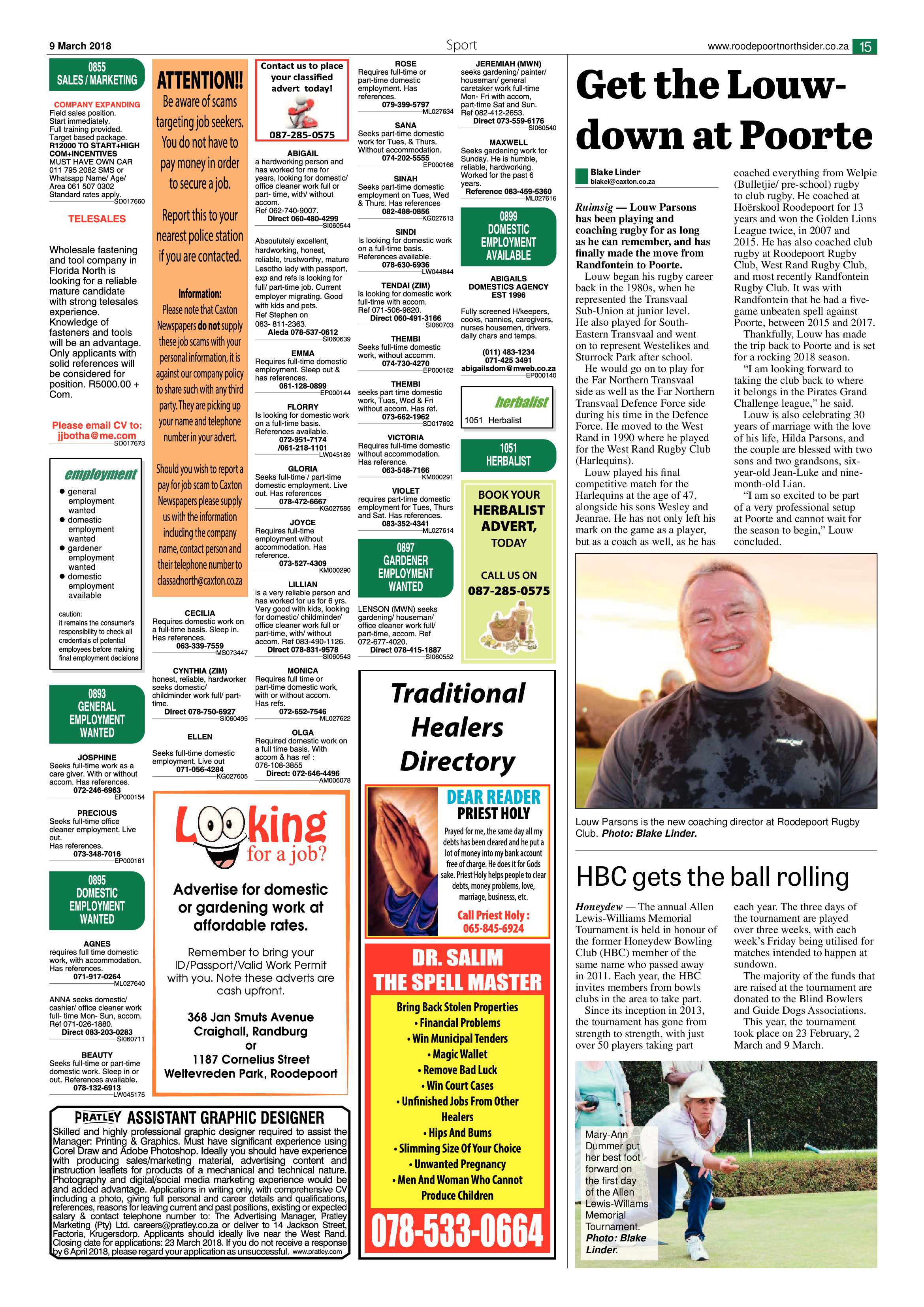 Roodepoort Northsider 9 March 2018 page 15