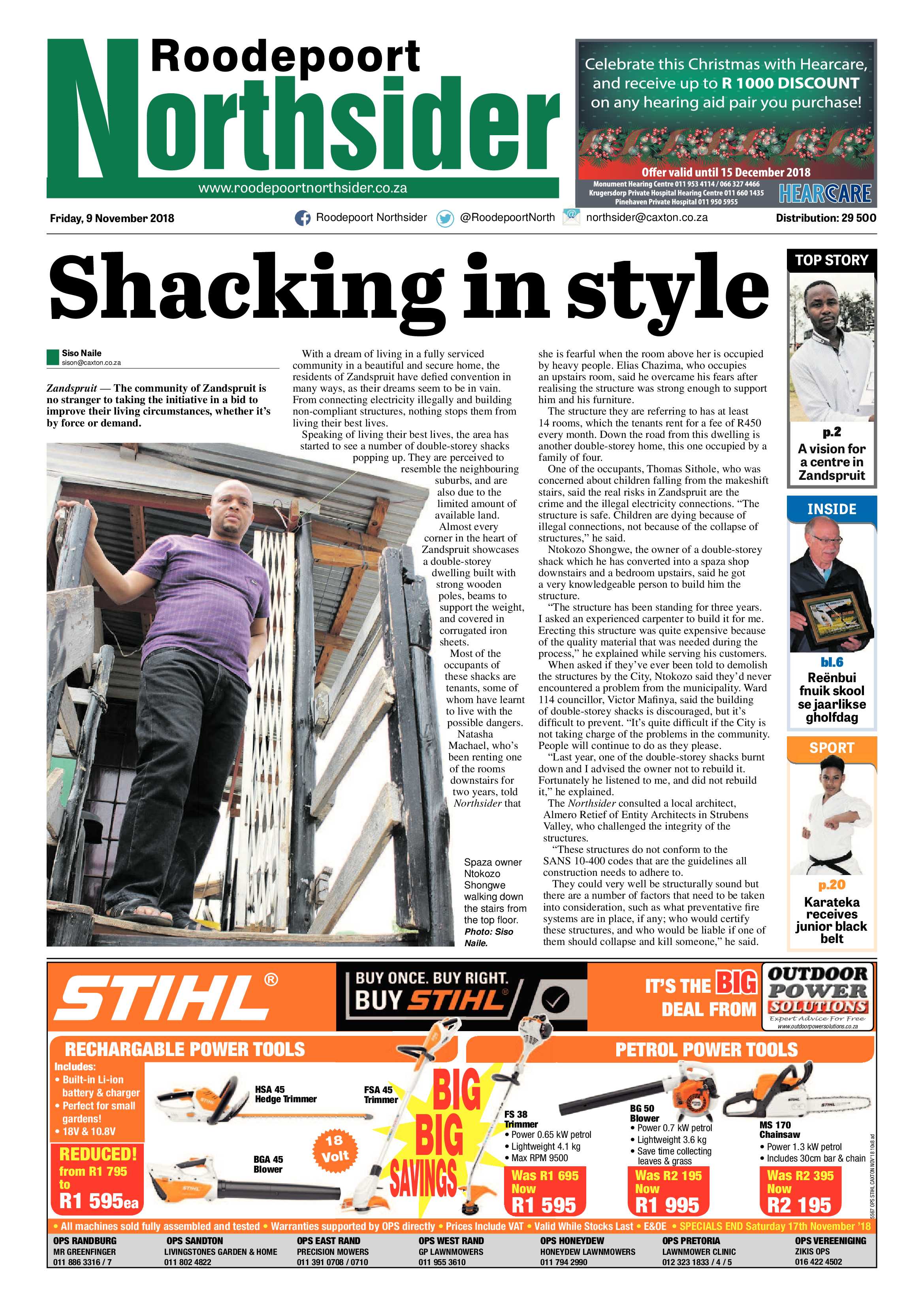 Roodepoort Northsider 9 November 2018 page 1